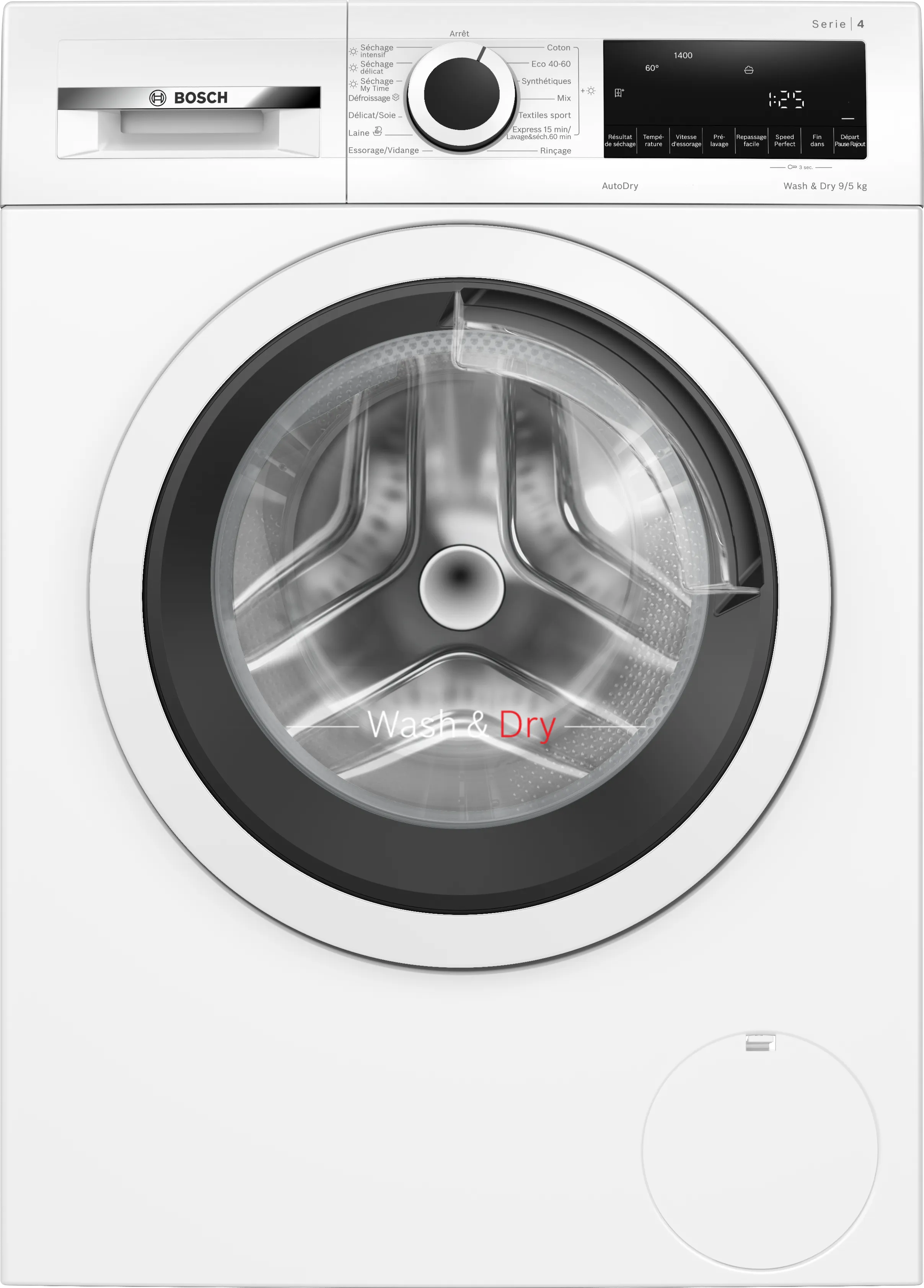 Série 4 Lave-linge séchant 9/5 kg 1400 trs/min 