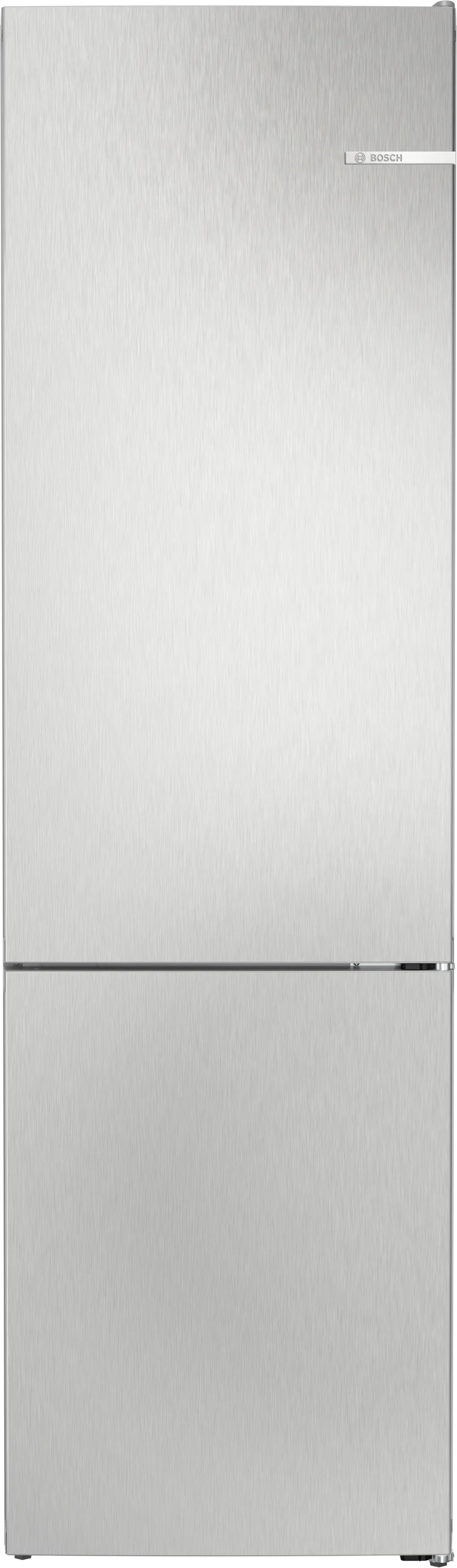 Serie 4 Volně stojící chladnička s mrazákem dole 203 x 60 cm Nerezový vzhled 