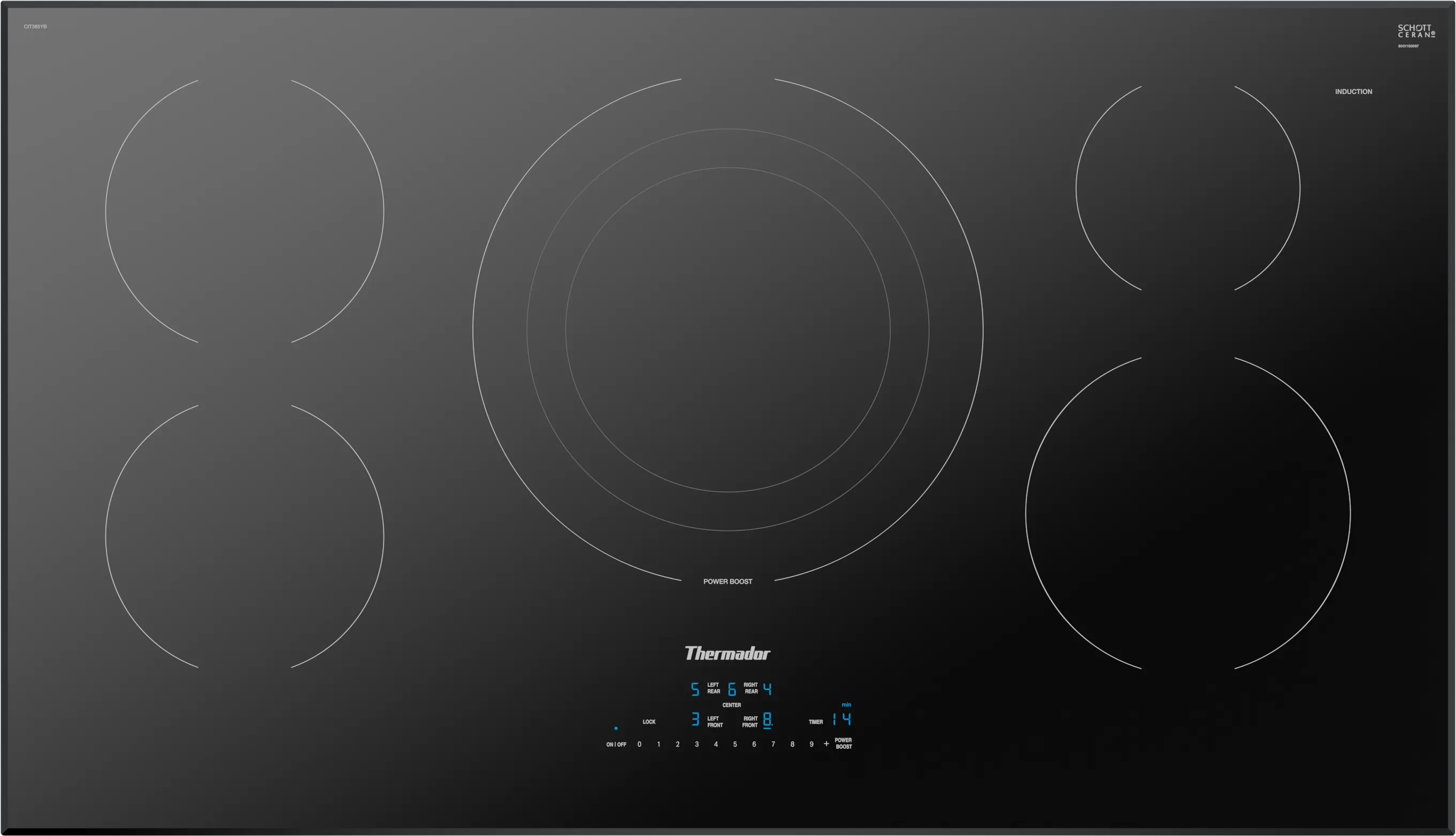 Heritage® Induction Cooktop 36'' Black,  