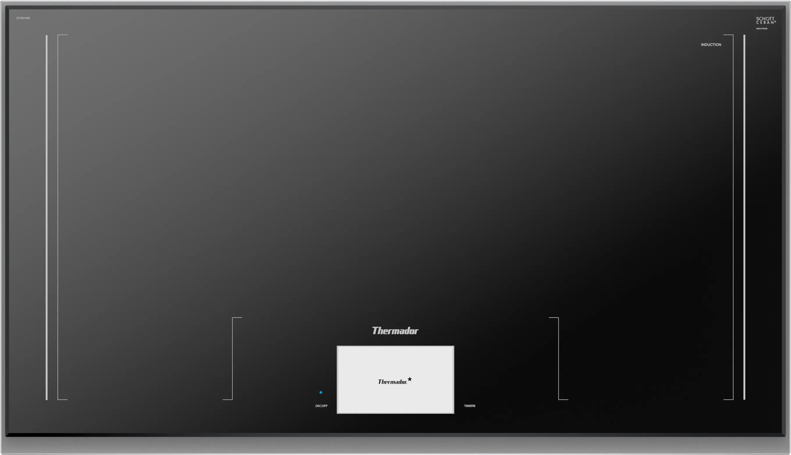 Freedom® Induction Cooktop 36'' Dark Gray, surface mount with frame 