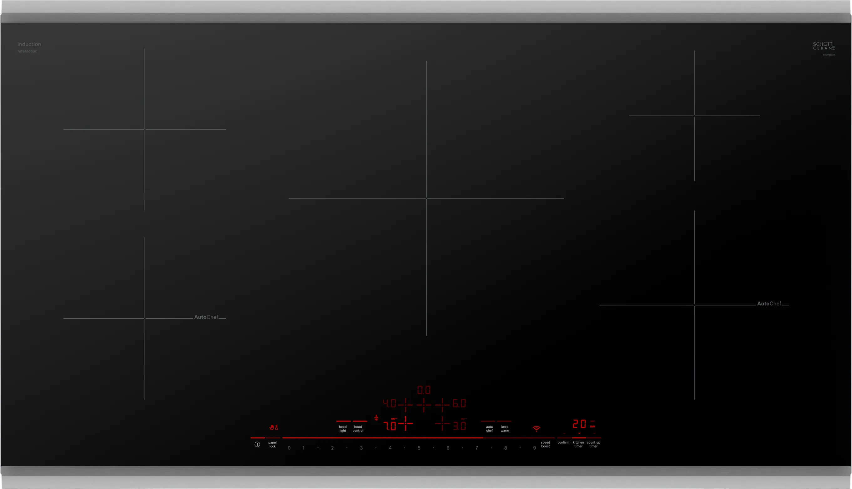 800 Series Induction Cooktop 36'' Black,  