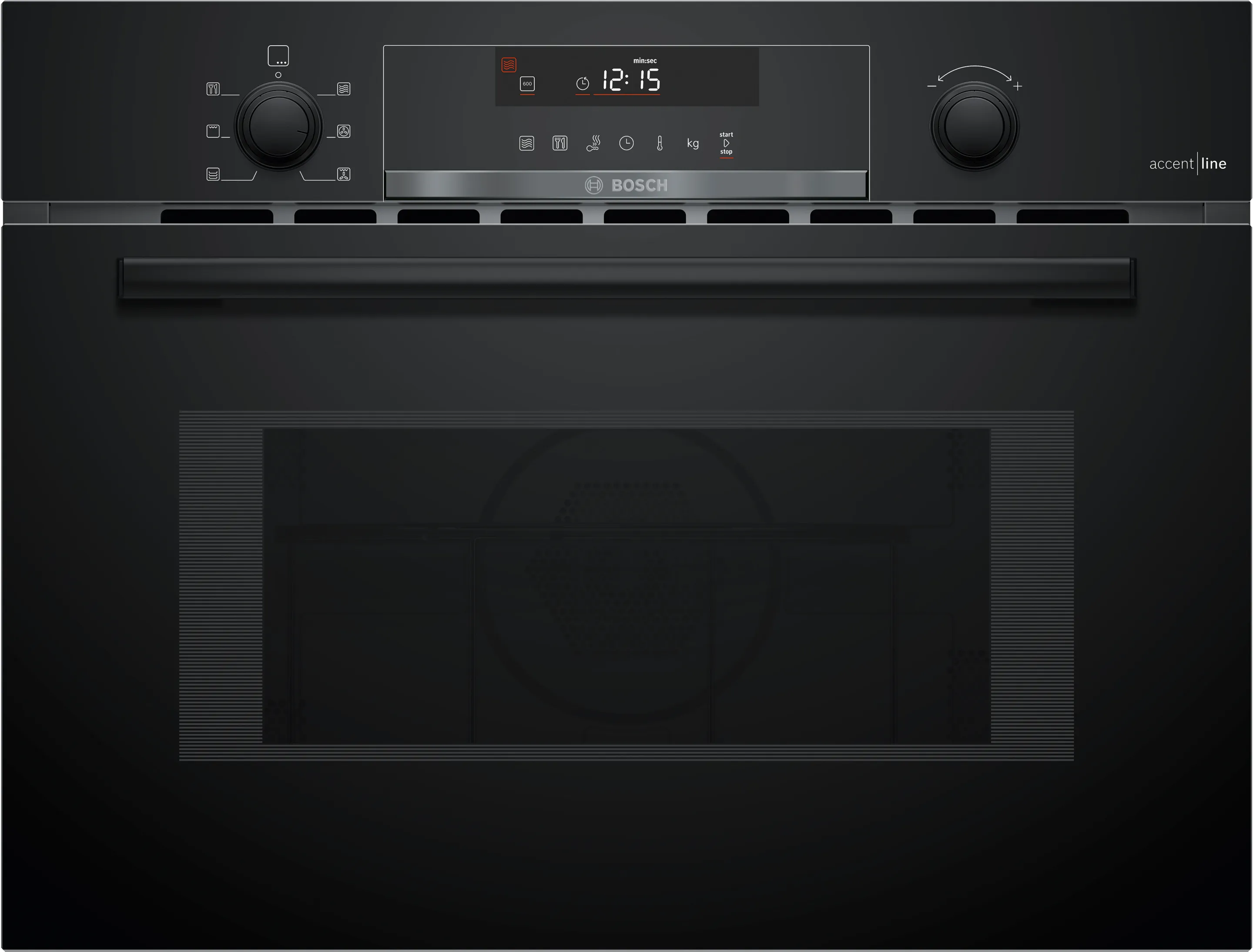 Series 6 Built-in microwave oven with hot air 60 x 45 cm Black 
