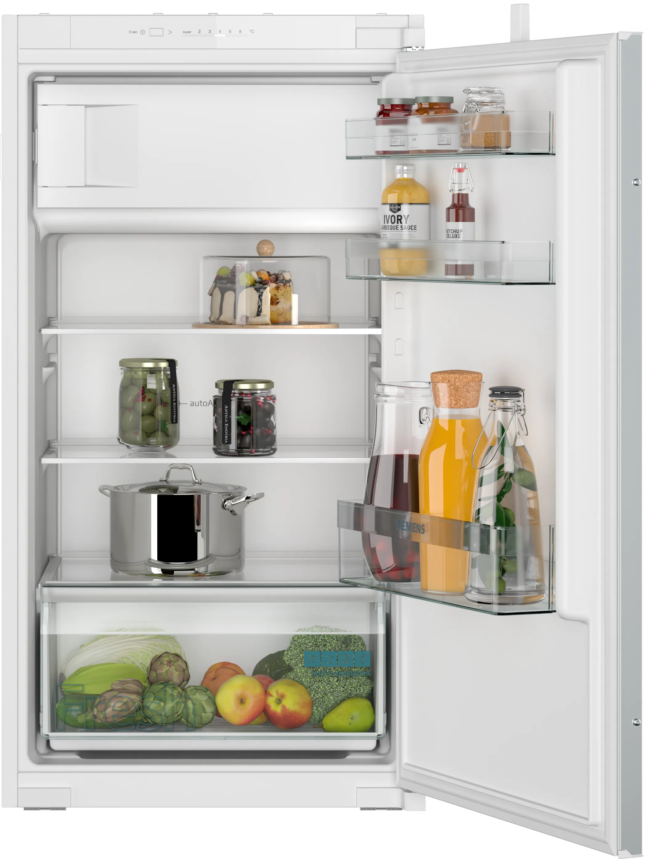 iQ100 Einbau-Kühlschrank mit Gefrierfach 102.5 x 56 cm Schleppscharnier 
