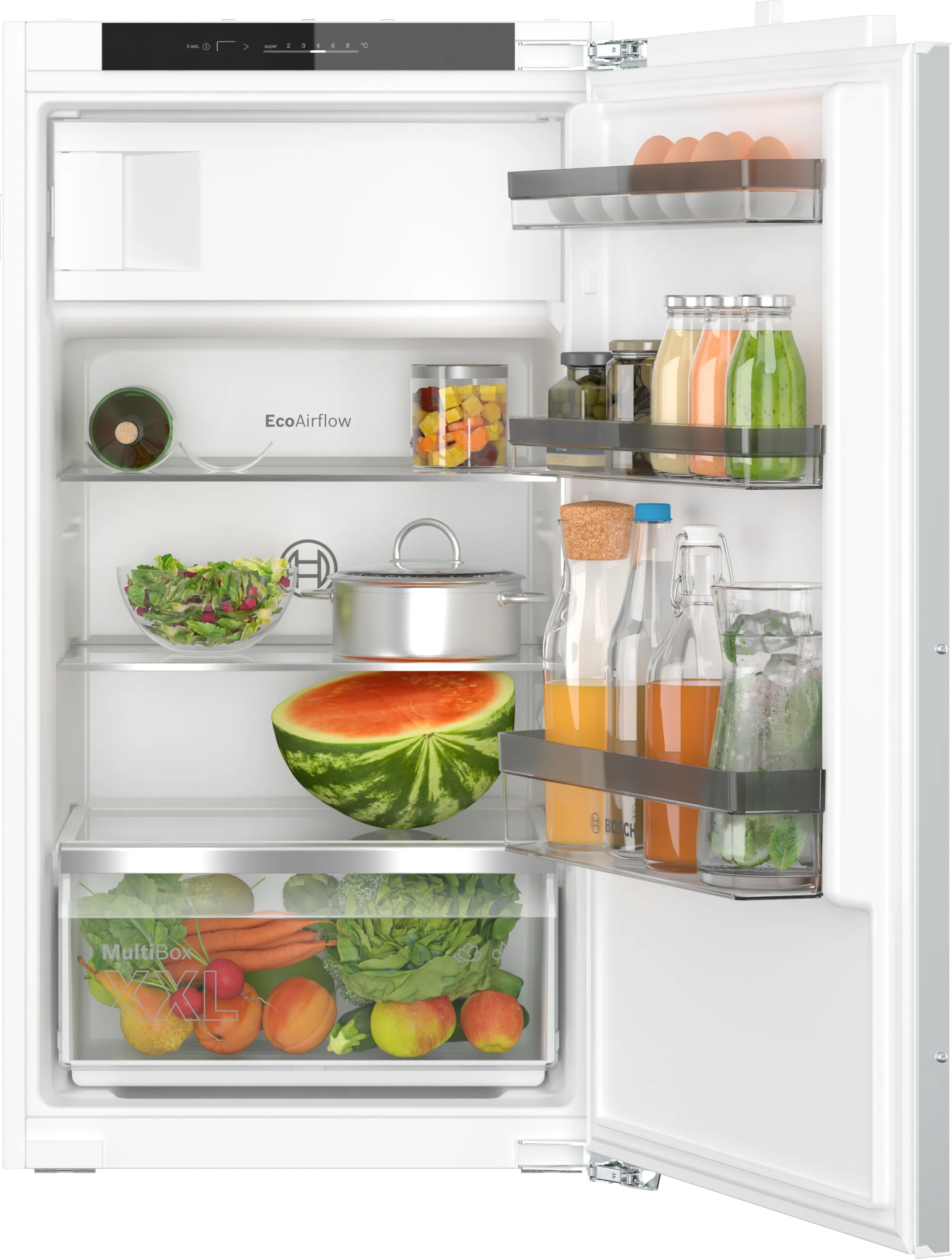 Series 4 built-in fridge with freezer section 102.5 x 56 cm flat hinge 