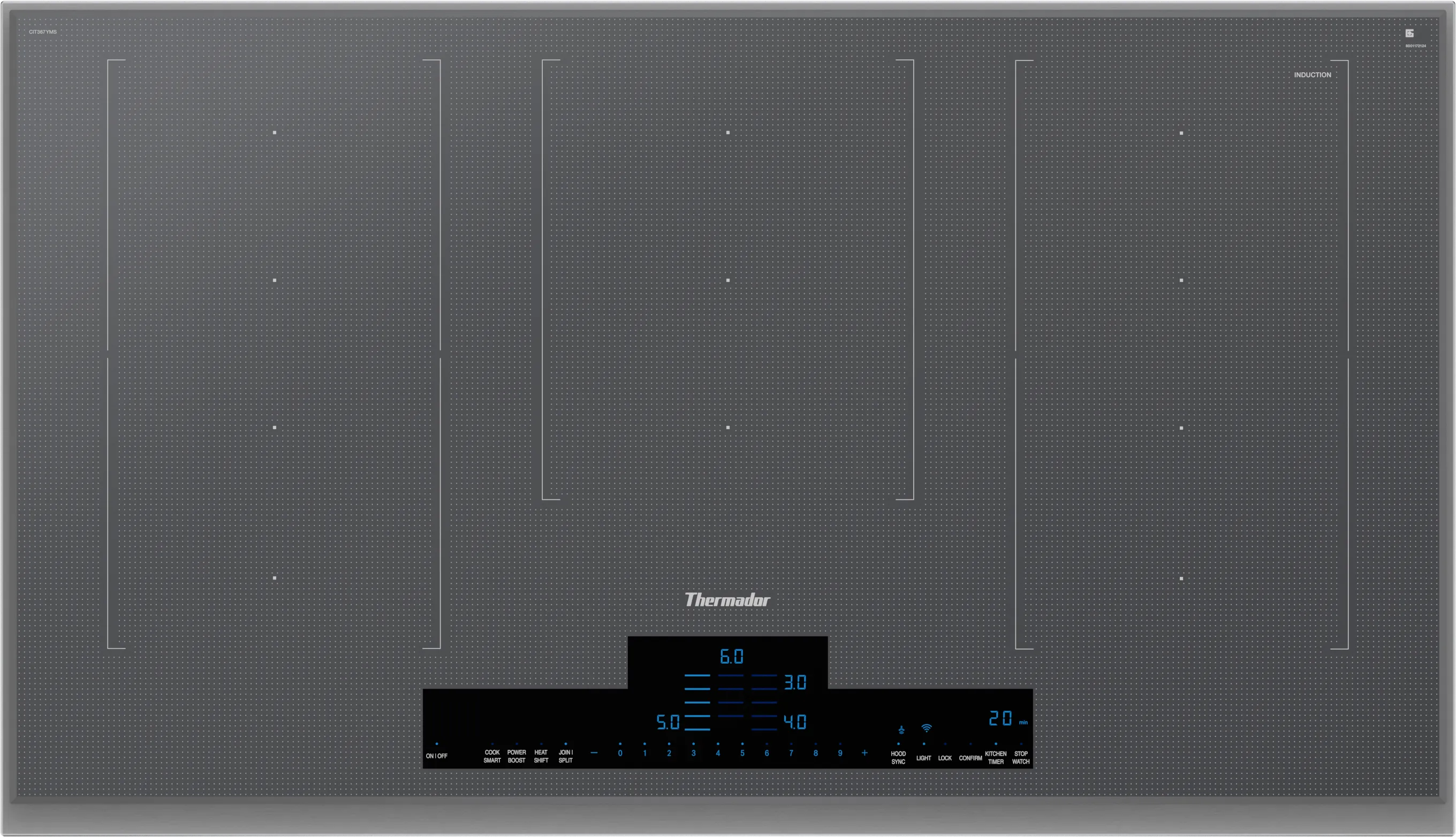 Liberty® Induction Cooktop 36'' Silver Mirror,  