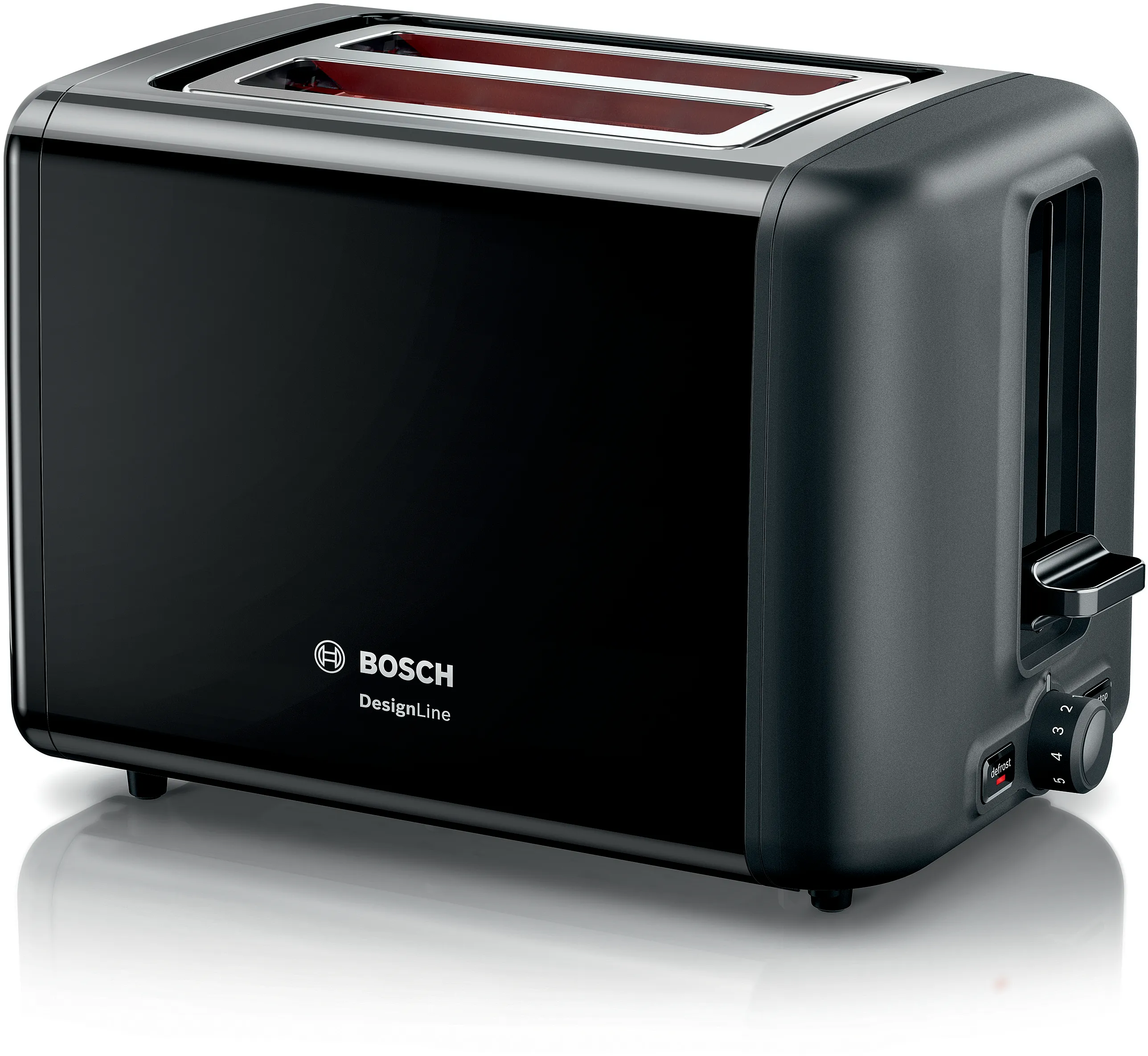 Compact toaster DesignLine Black 