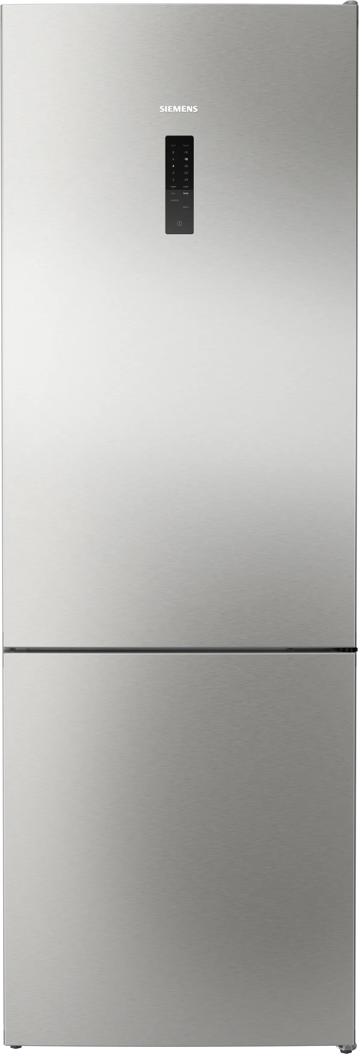 iQ300 free-standing fridge-freezer with freezer at bottom 203 x 70 cm Brushed steel anti-fingerprint 