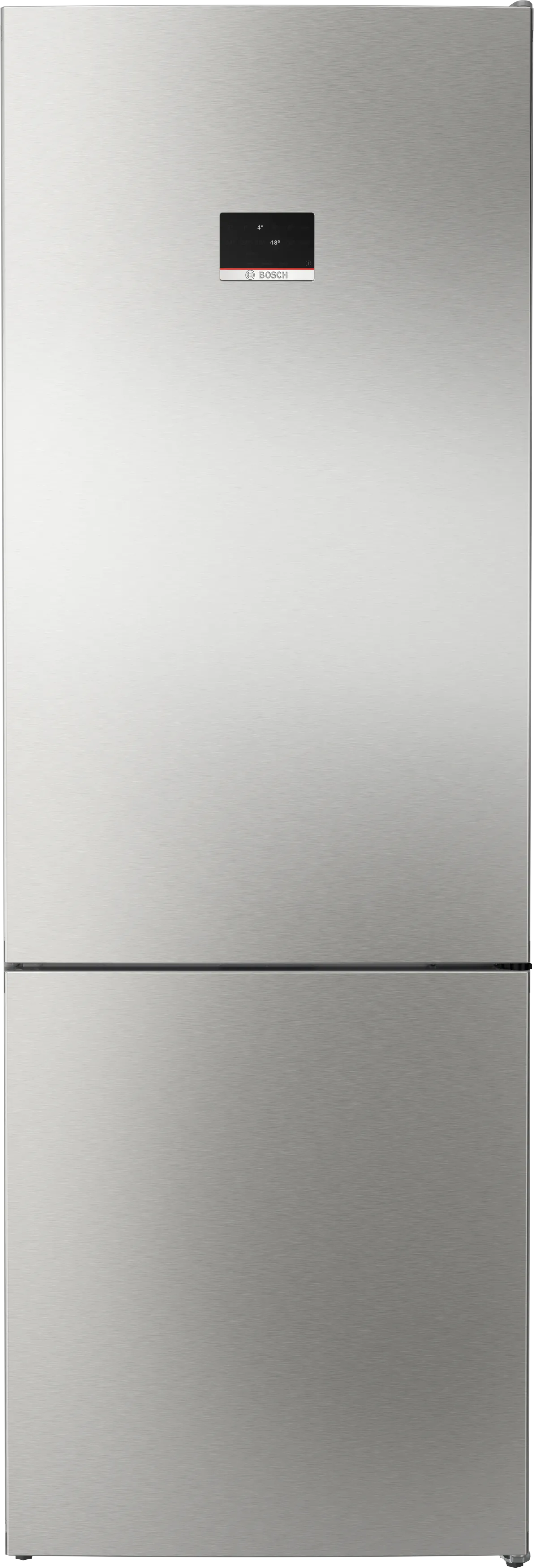 Серия 4 Отдельно стоящий холодильник с нижней морозильной камерой 203 x 70 cm Нерж. ст. легкой очистки 