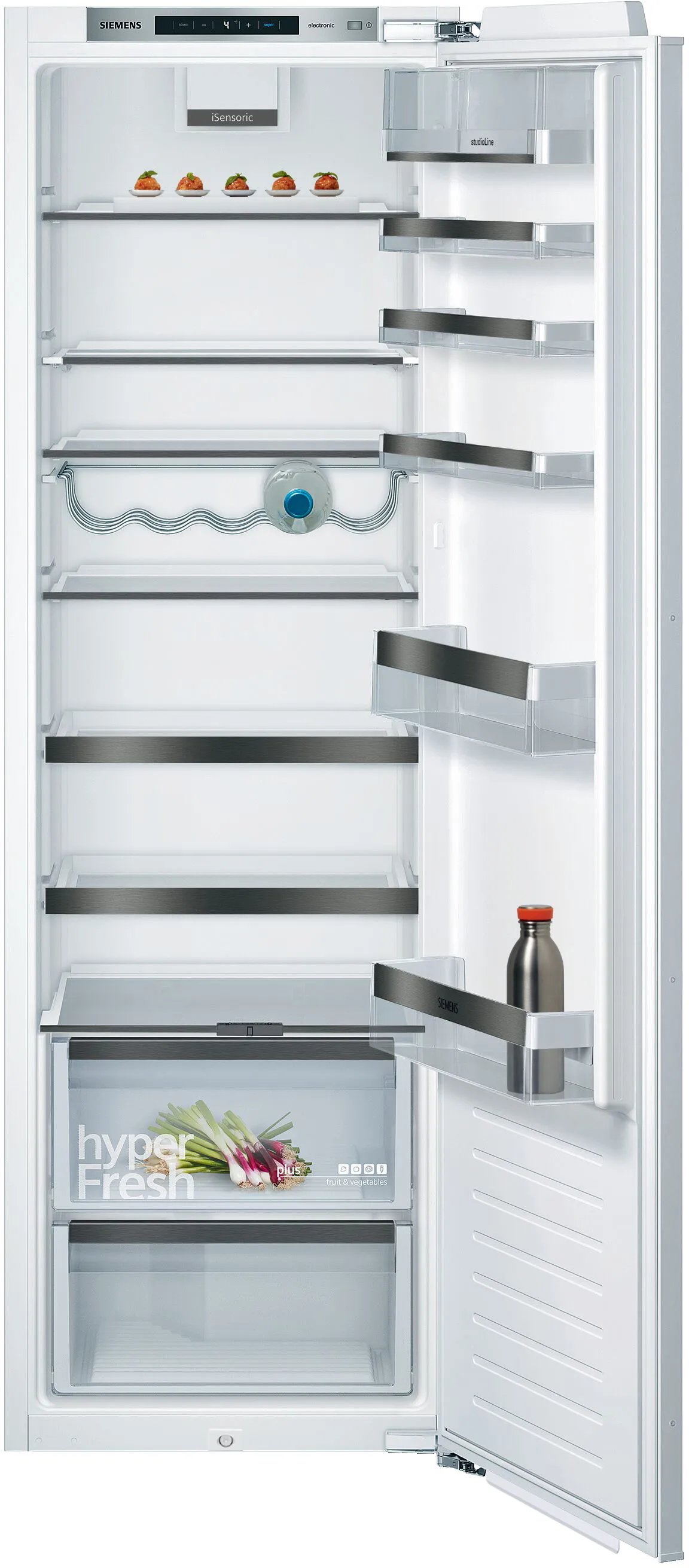 iQ500 Integrerbart køleskab 177.5 x 56 cm fladhængsel med dæmpet lukning (soft close) 