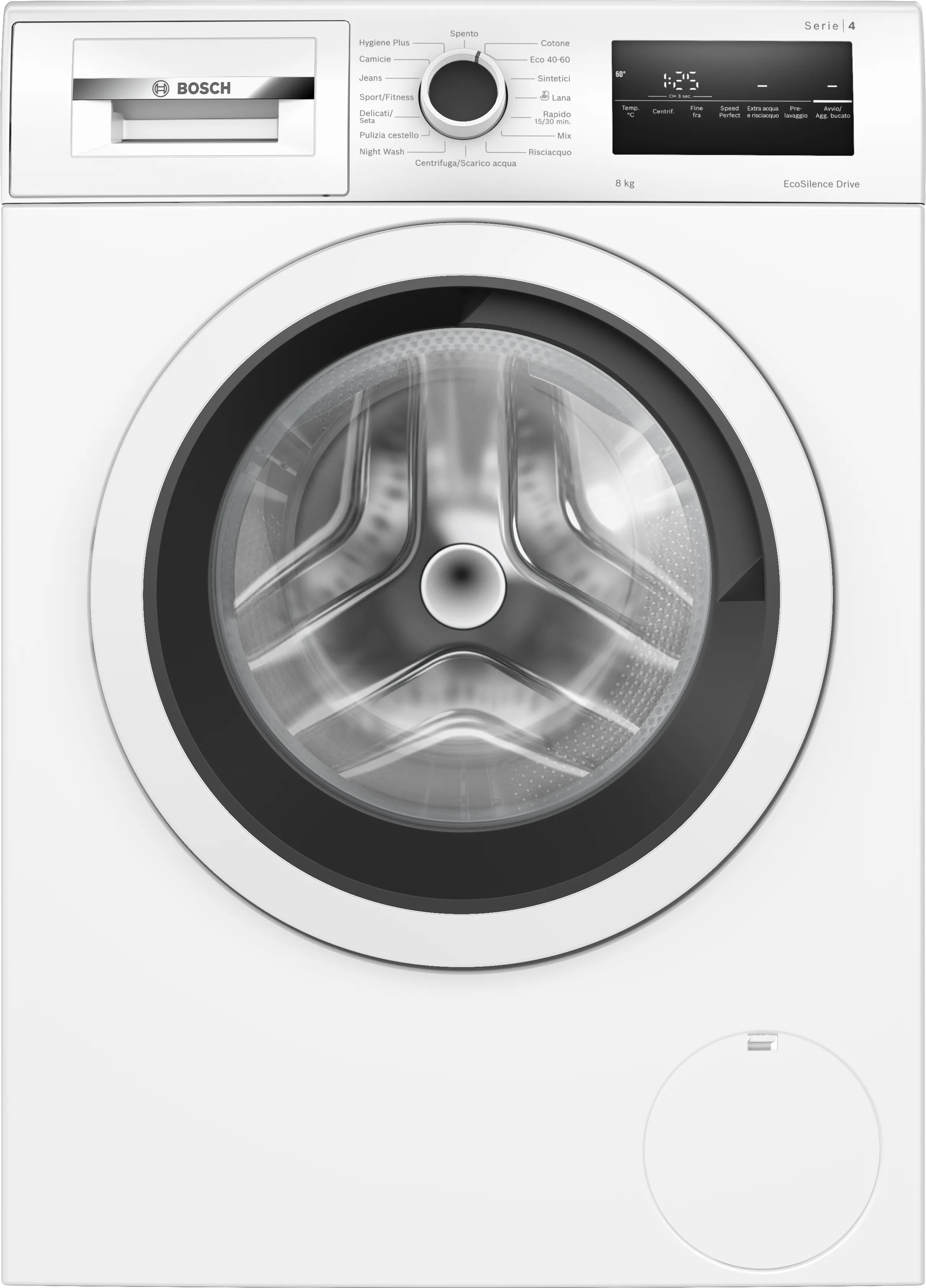 Serie 4 Lavatrice a carica frontale 8 kg 1400 rpm, White