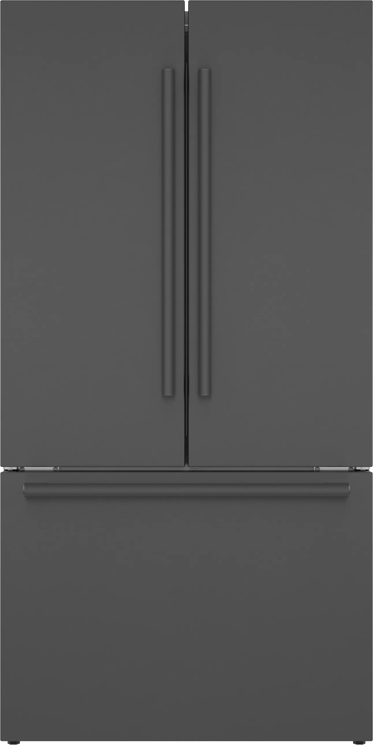 800 Series French Door Bottom Mount 36'' Black stainless steel 