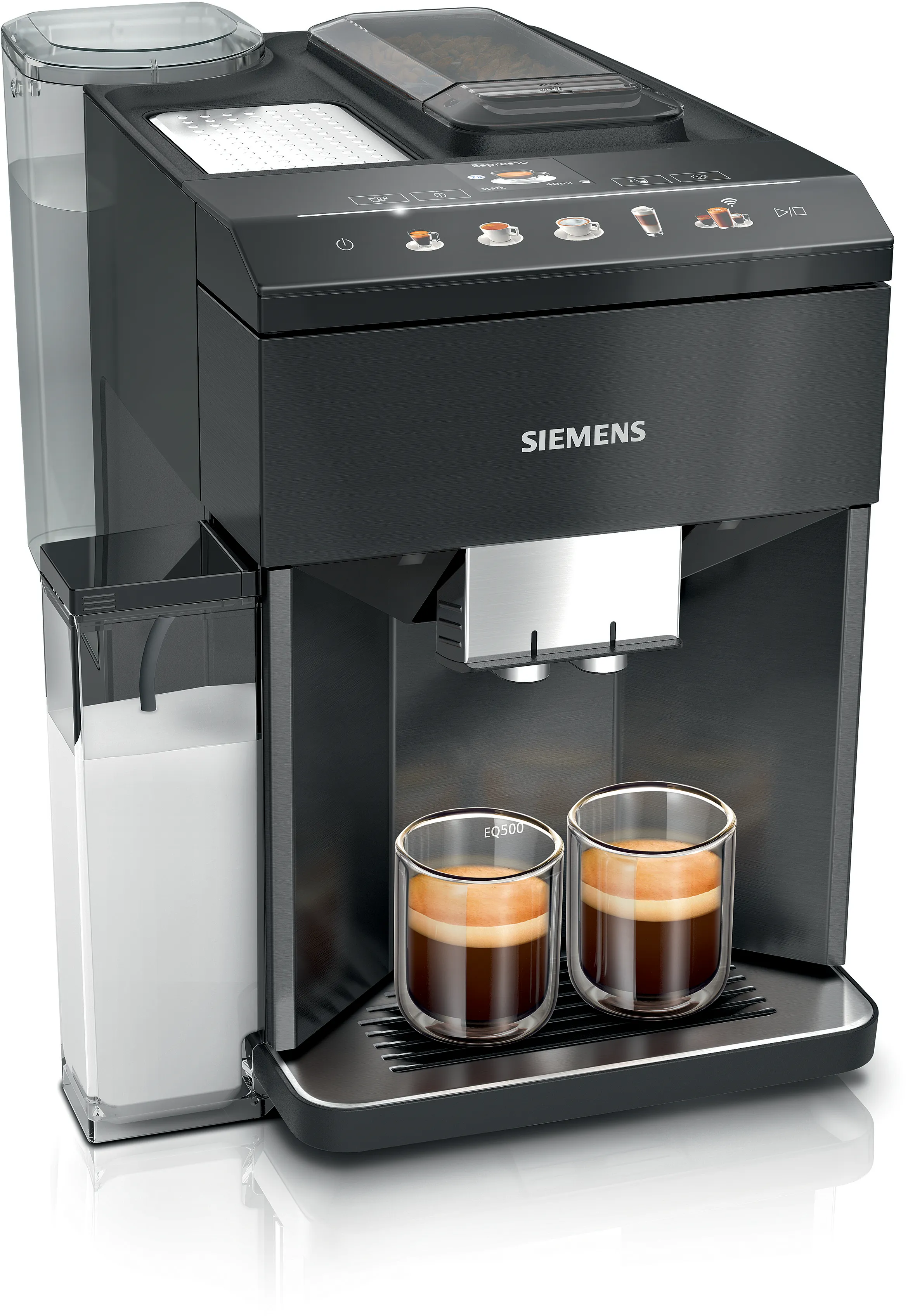 Inbouw espresso volautomaat EQ500 extraKLASSE connect Donker inox 