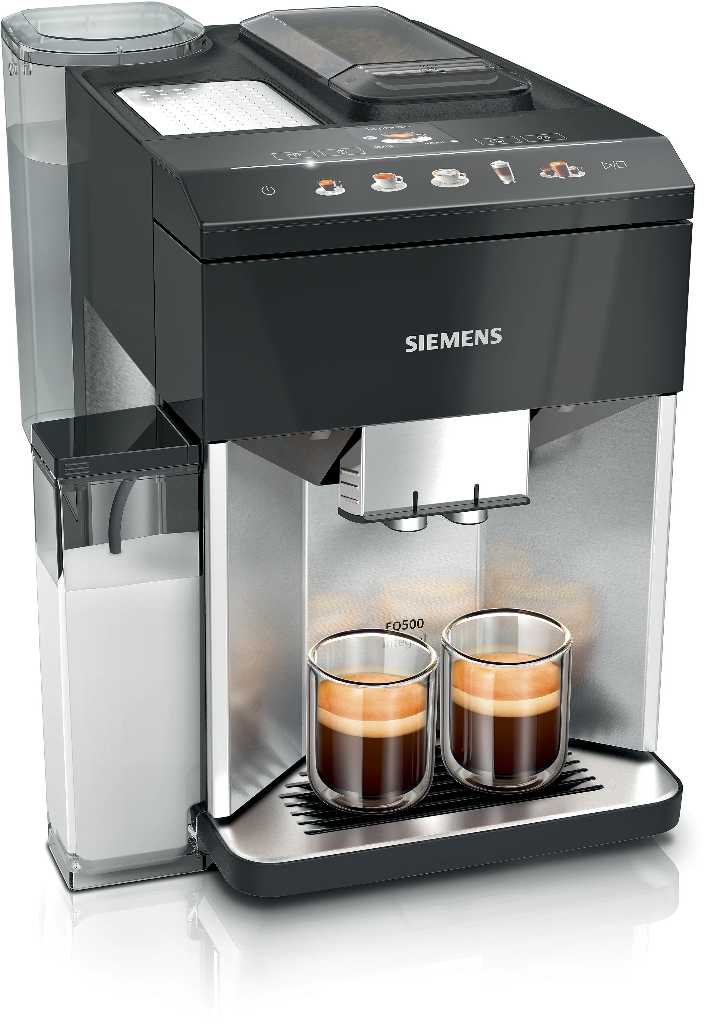 Macchina automatica da caffè EQ500 integral Acciaio inox, Nero, Serbatoio