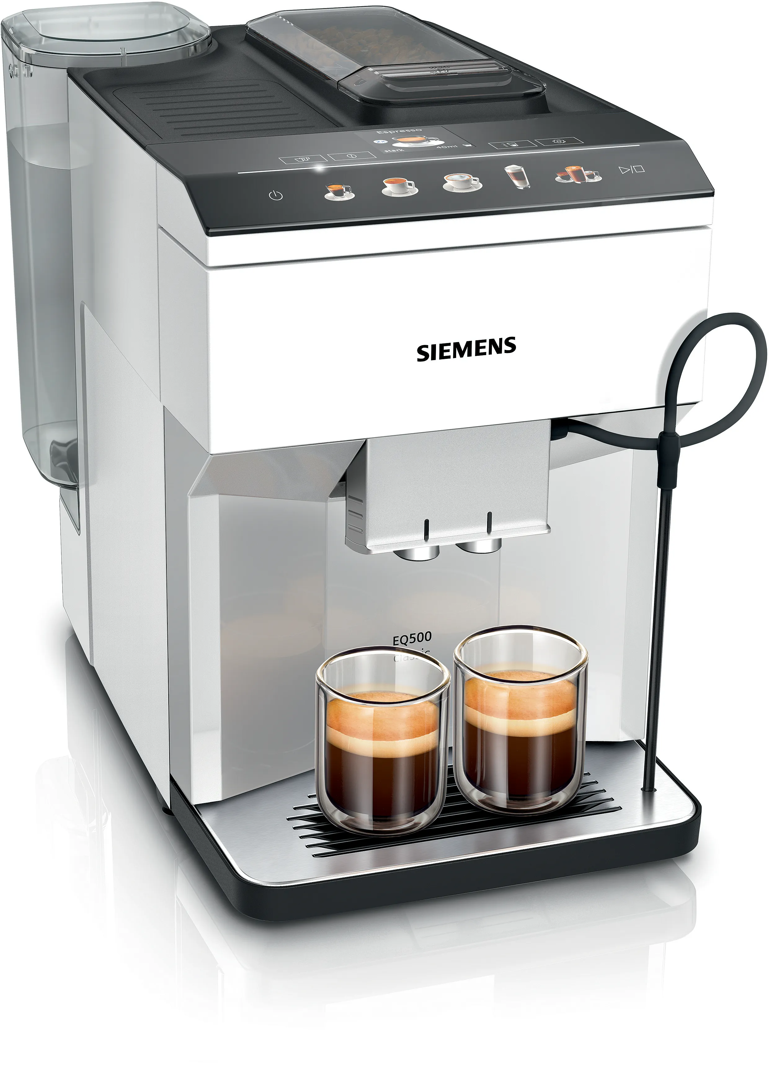 Machines à café automatiques EQ500 classic Argent naturel, Blanc 