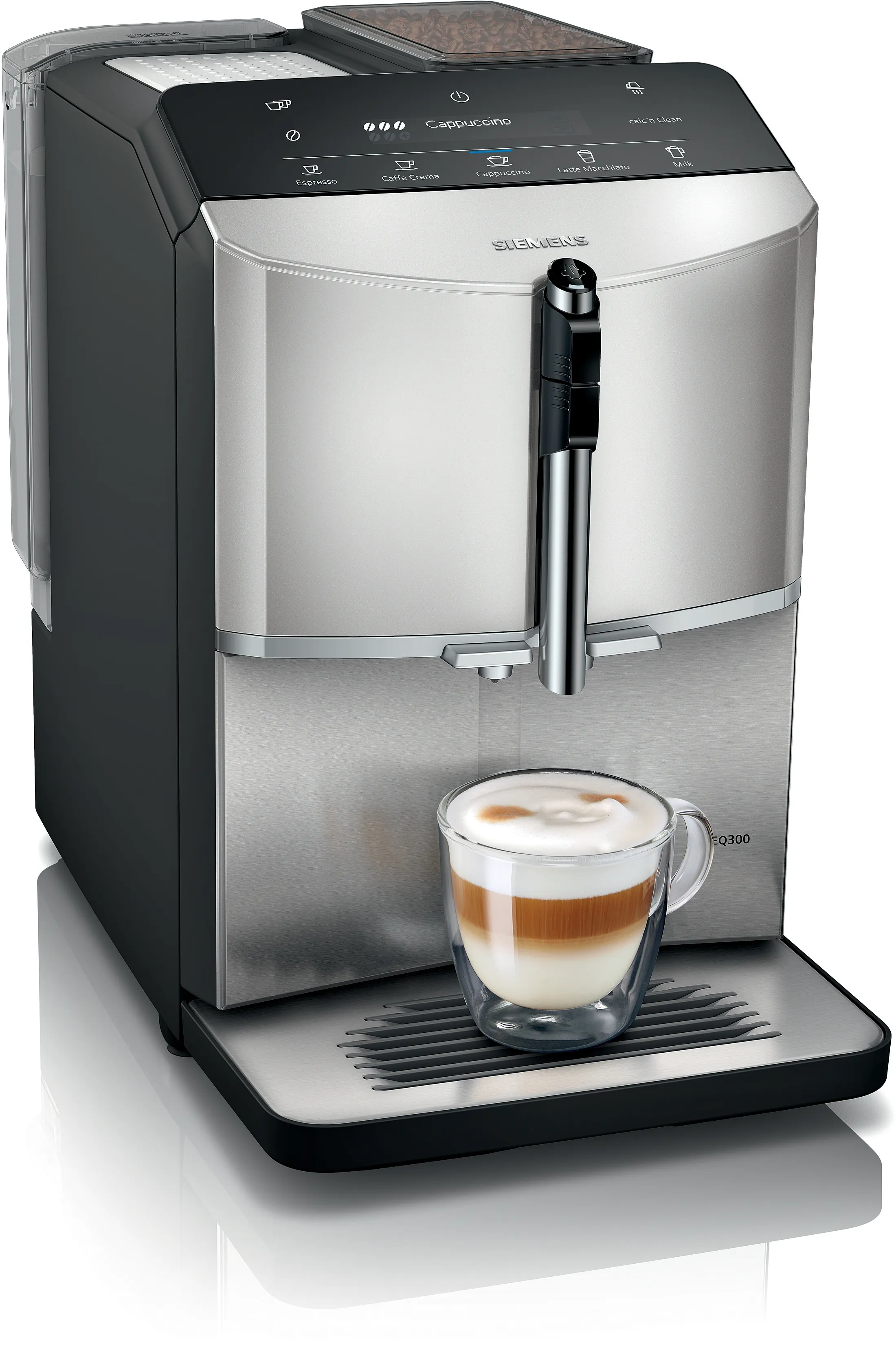 Fully automatic coffee machine EQ300 Stainless steel, Inox silver metallic 