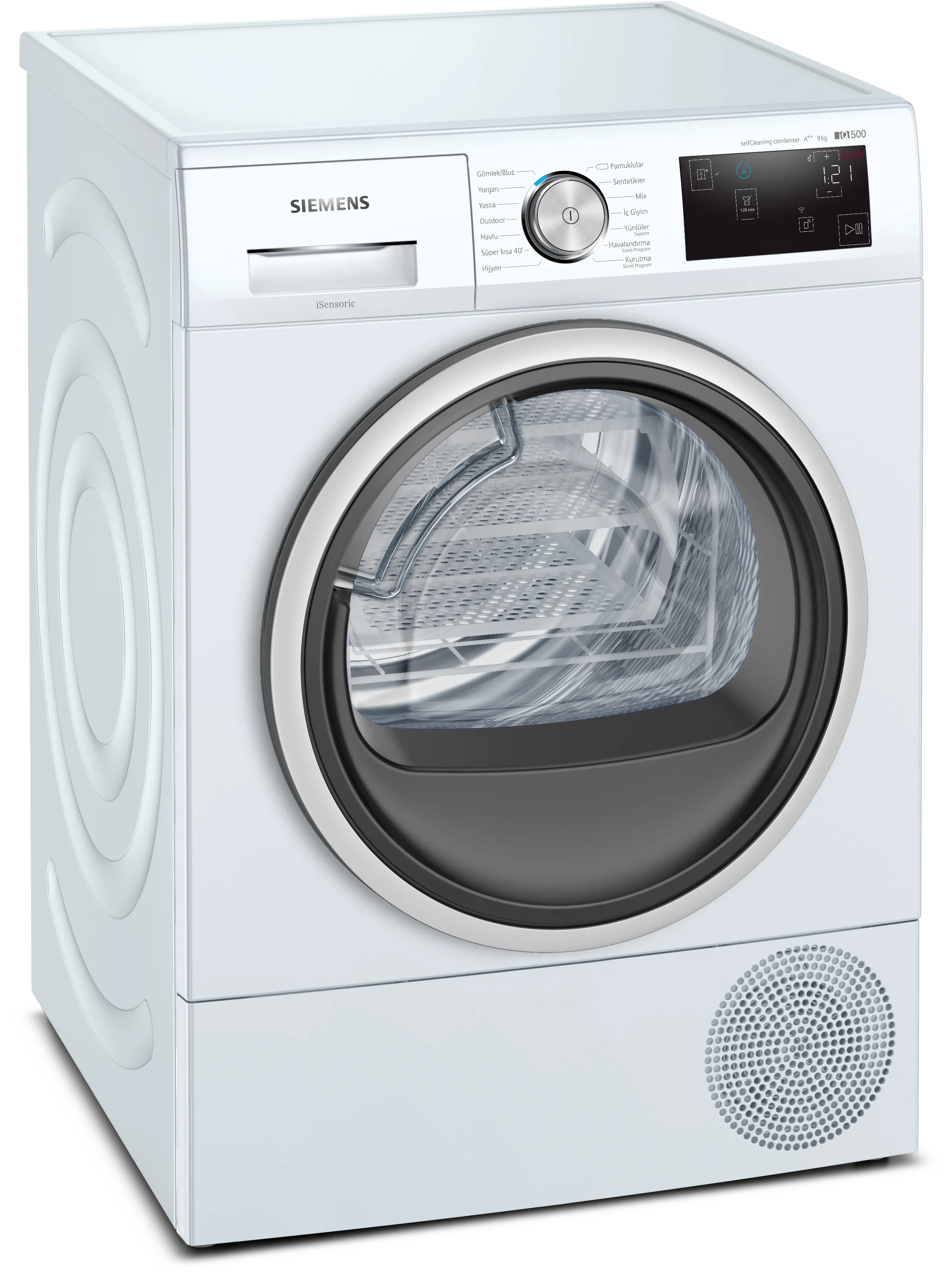 iQ500 Isı Pompalı Kurutma Makinesi 9 kg Beyaz 