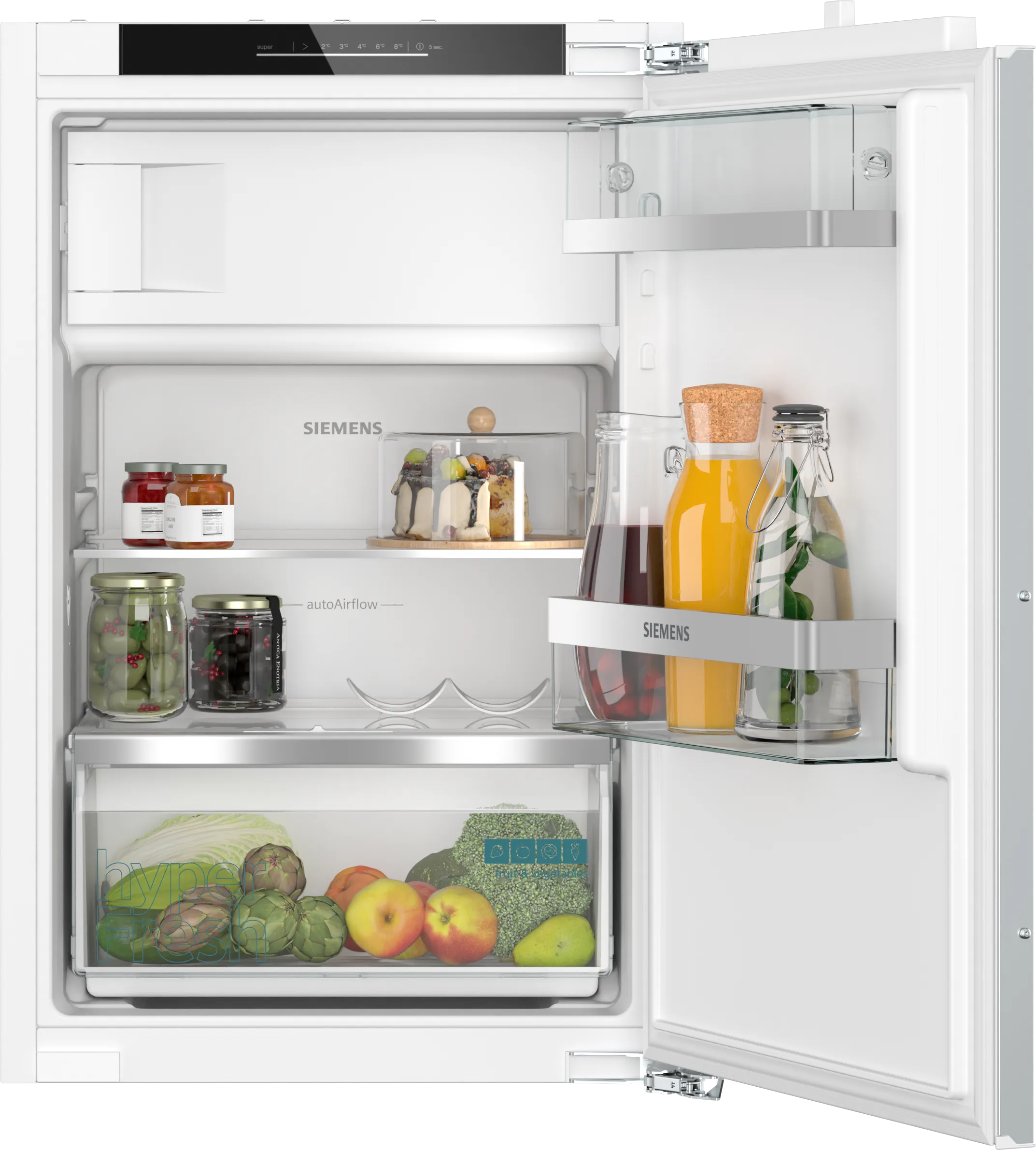 iQ500 Réfrigérateur intégrable avec compartiment de congélation 88 x 56 cm Charnières plates SoftClose 