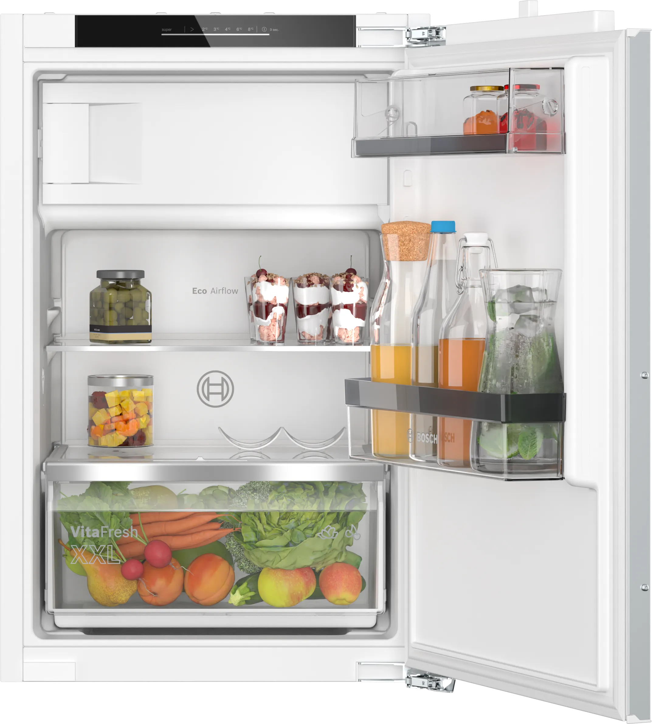 Série 6 built-in fridge with freezer section 88 x 56 cm Charnières pantographes SoftClose 