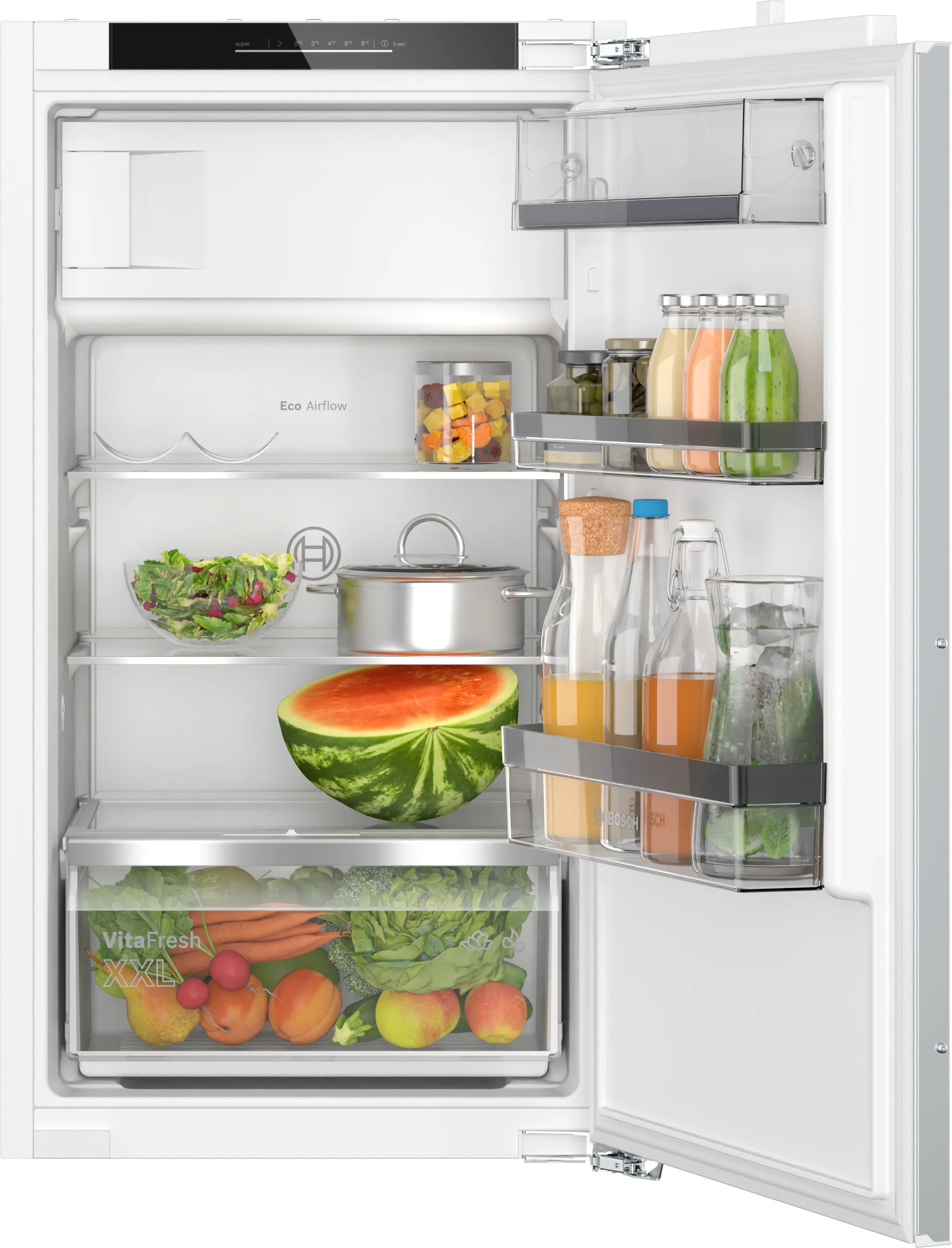 Série 6 built-in fridge with freezer section 102.5 x 56 cm Charnières pantographes SoftClose 