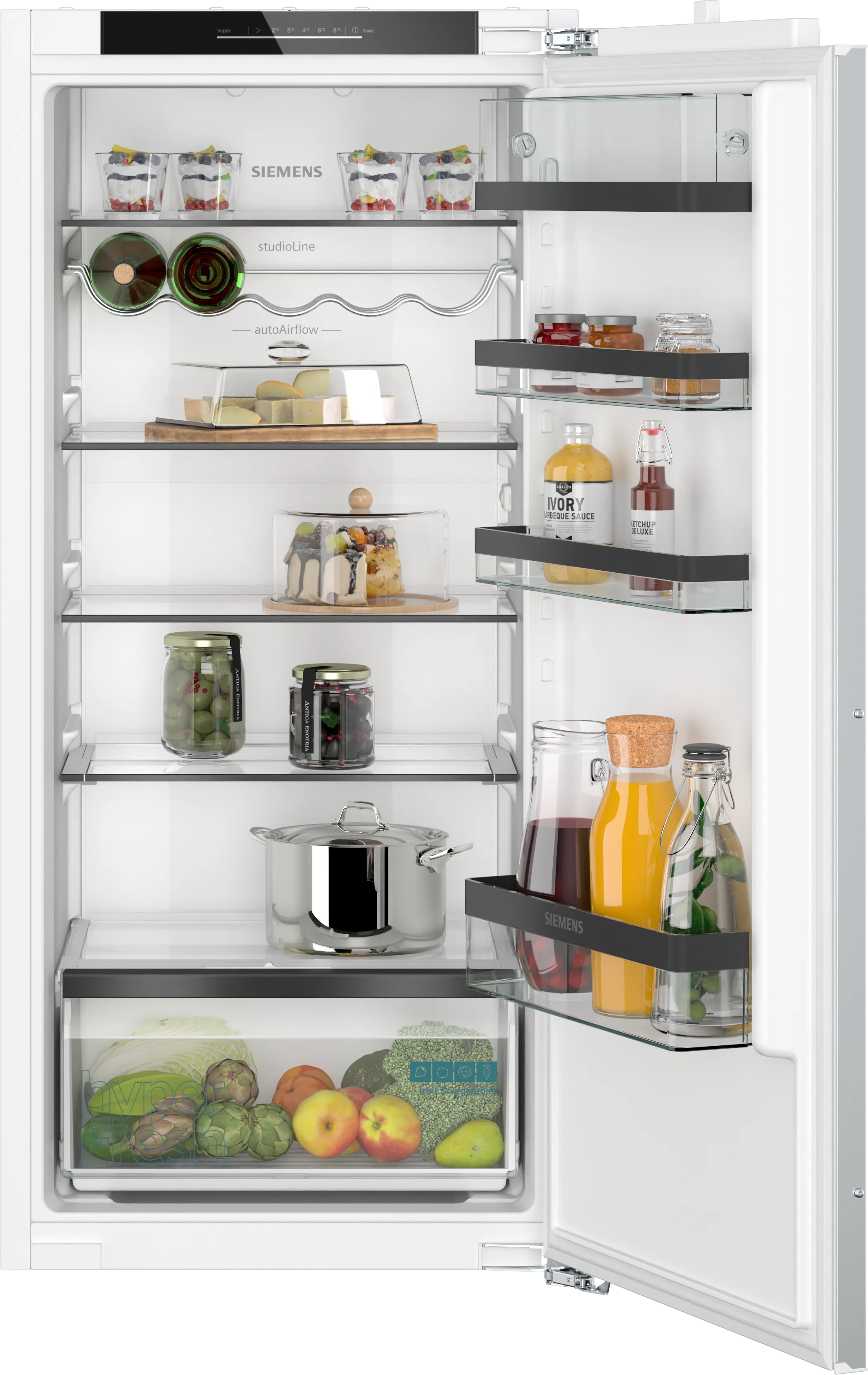 iQ500 Integreerbare koelkast 122.5 x 56 cm softClose vlakscharnier 