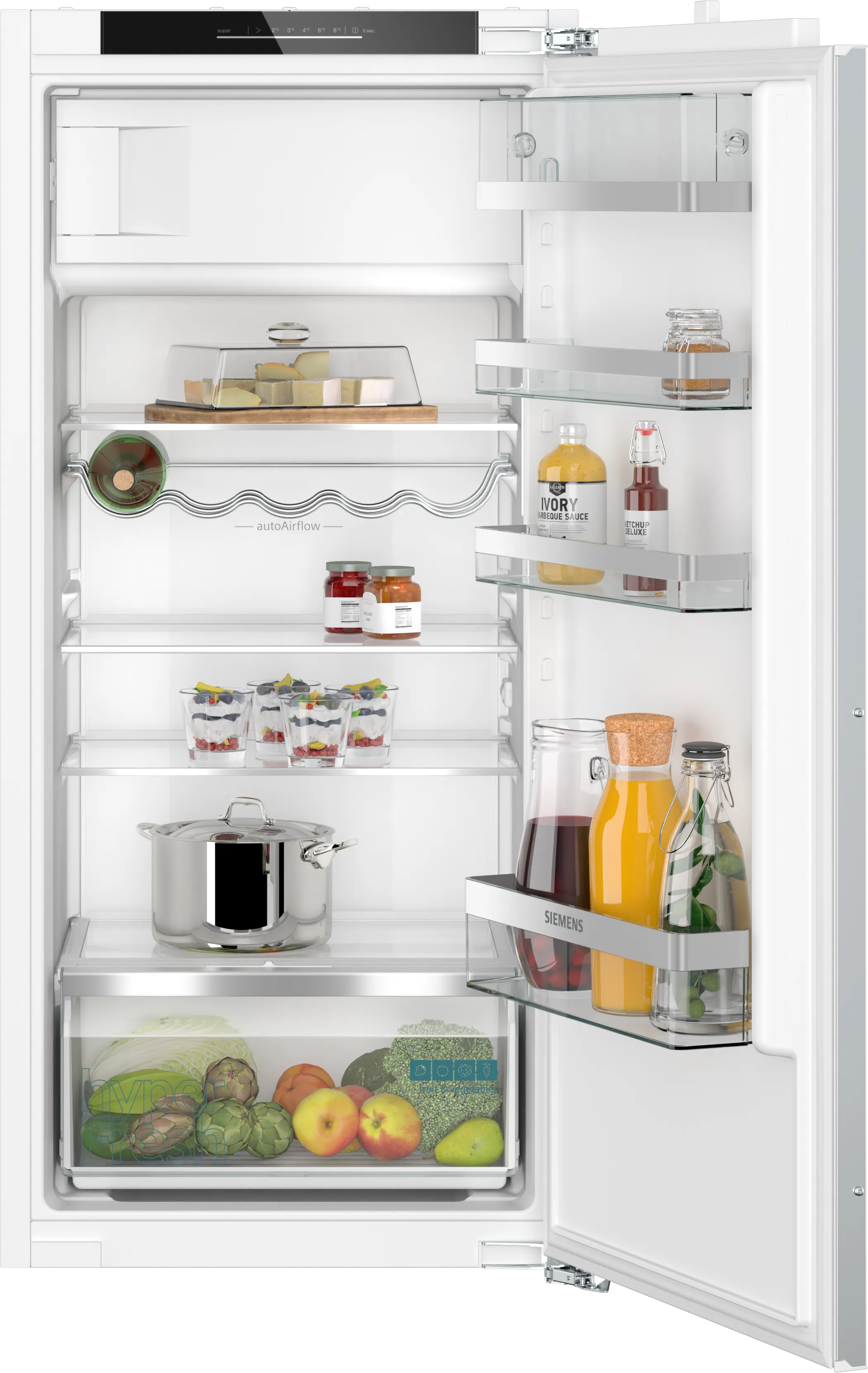 iQ500 Réfrigérateur intégrable avec compartiment de congélation 122.5 x 56 cm Charnières plates SoftClose 