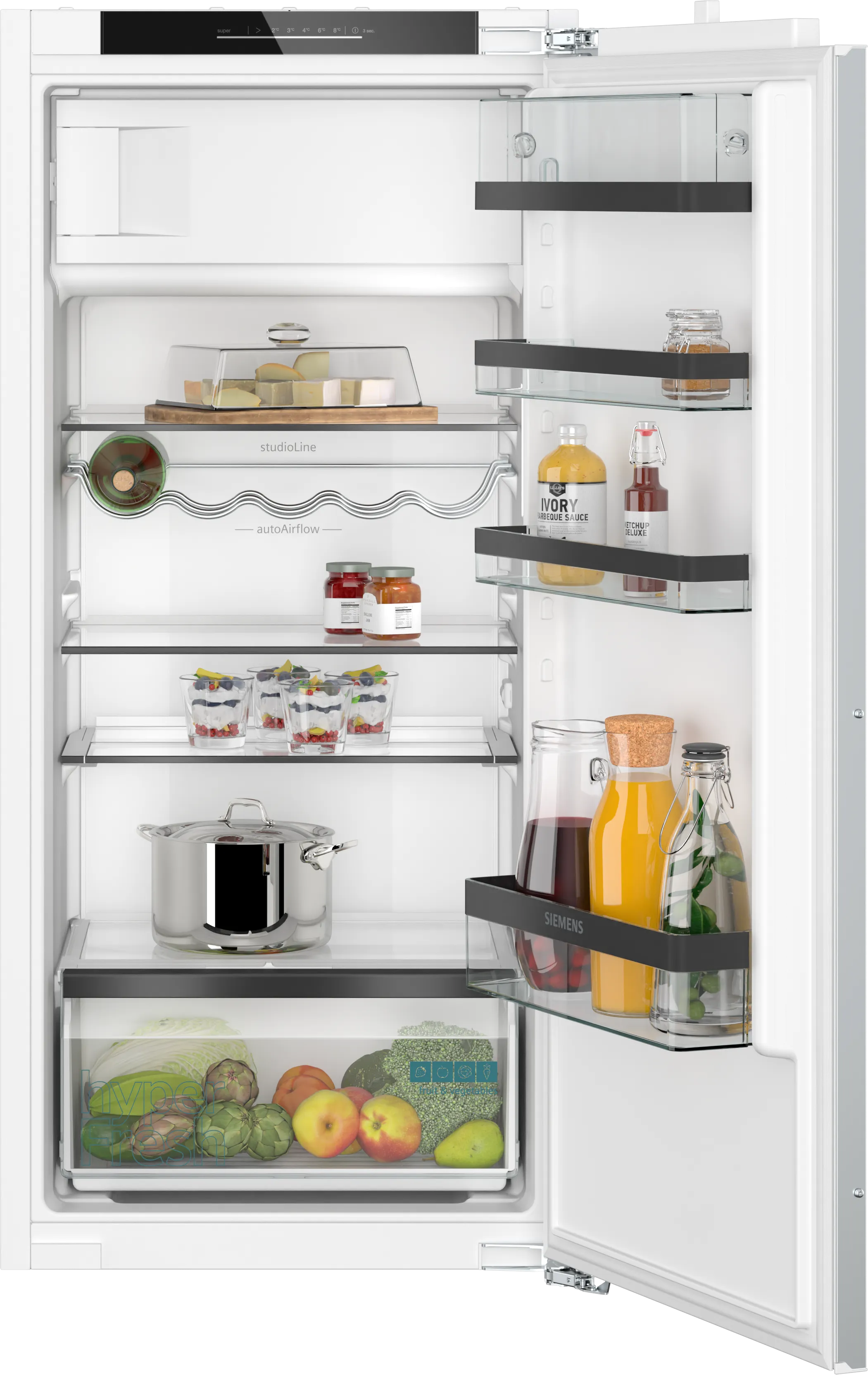 iQ500 Einbau-Kühlschrank mit Gefrierfach 122.5 x 56 cm Flachscharnier mit Softeinzug 