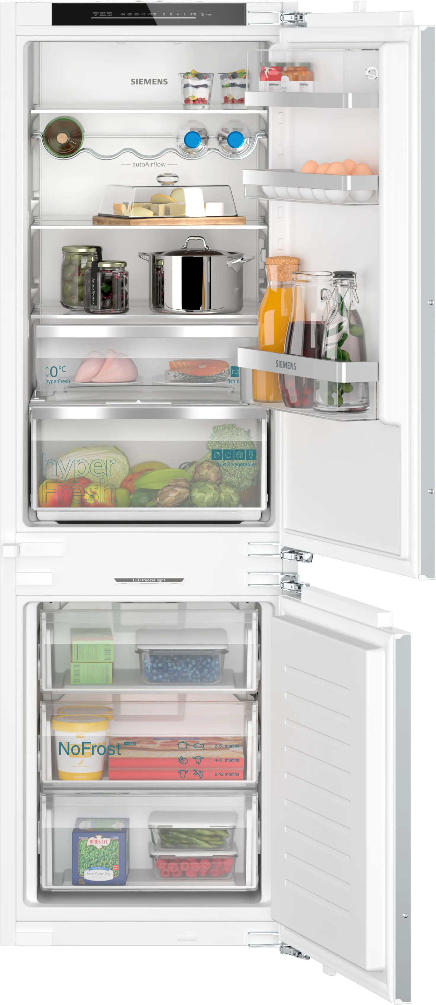 iQ500 Zabudovateľná chladnička s mrazničkou dole 177.2 x 55.8 cm ploché panty 