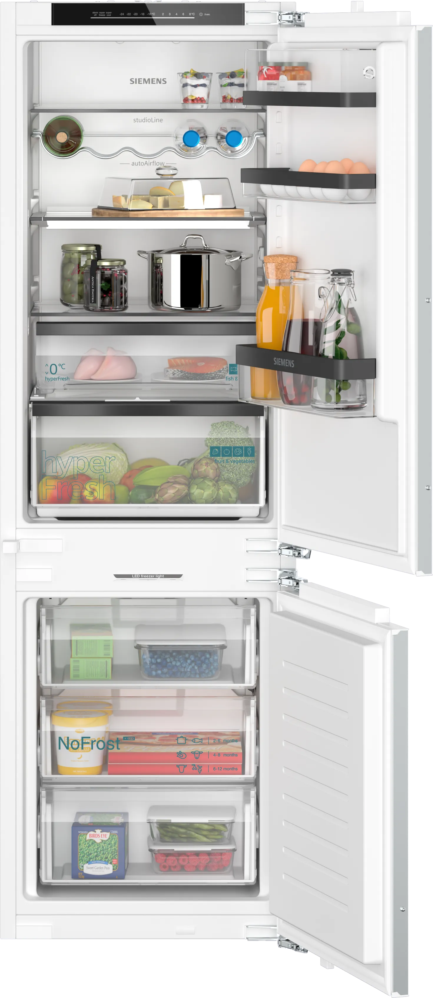 iQ500 Zabudovateľná chladnička s mrazničkou dole 177.2 x 55.8 cm ploché panty 