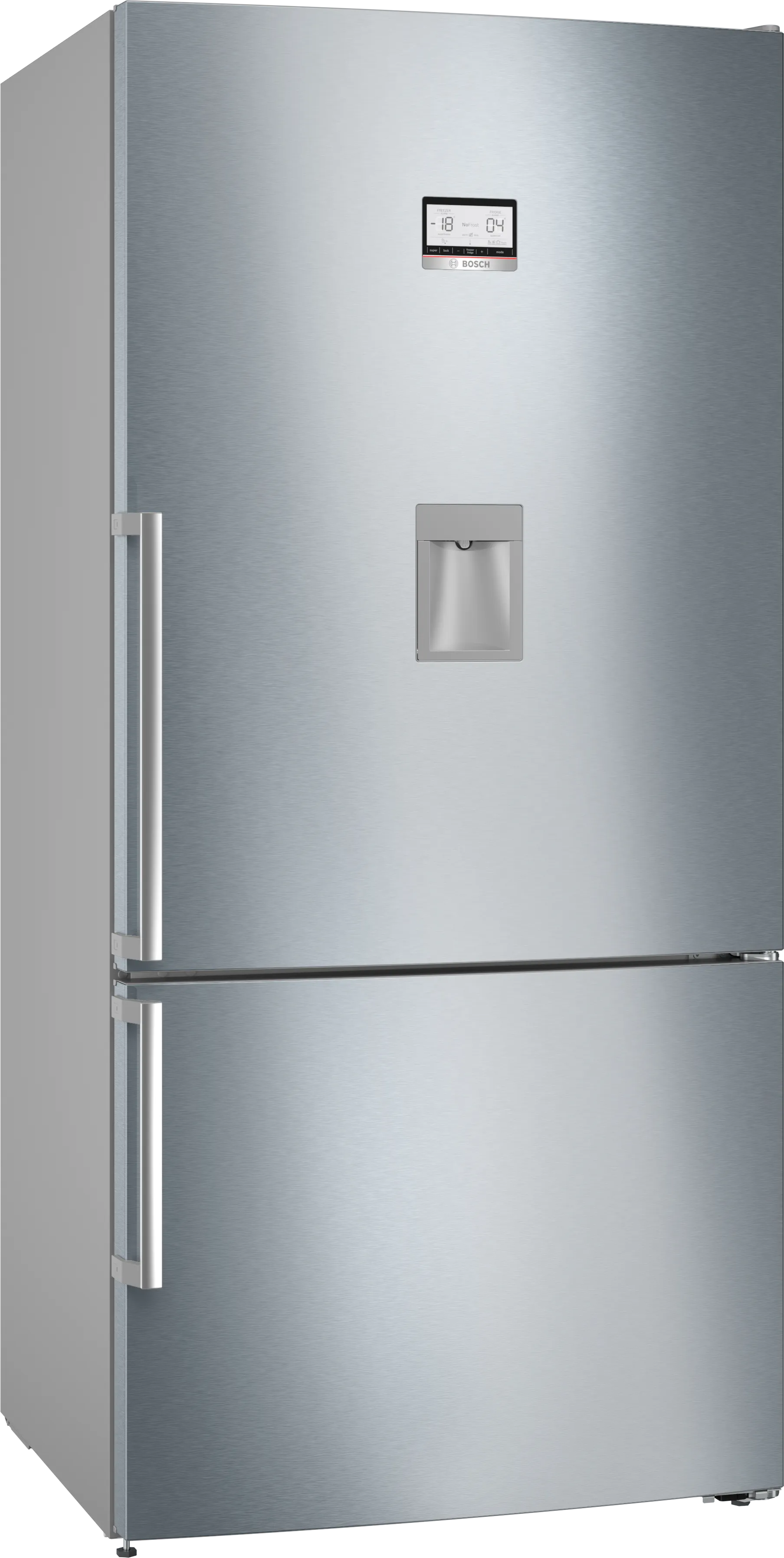 Series 6 free-standing fridge-freezer with freezer at bottom 186 x 86 cm Stainless steel (with anti-fingerprint) 