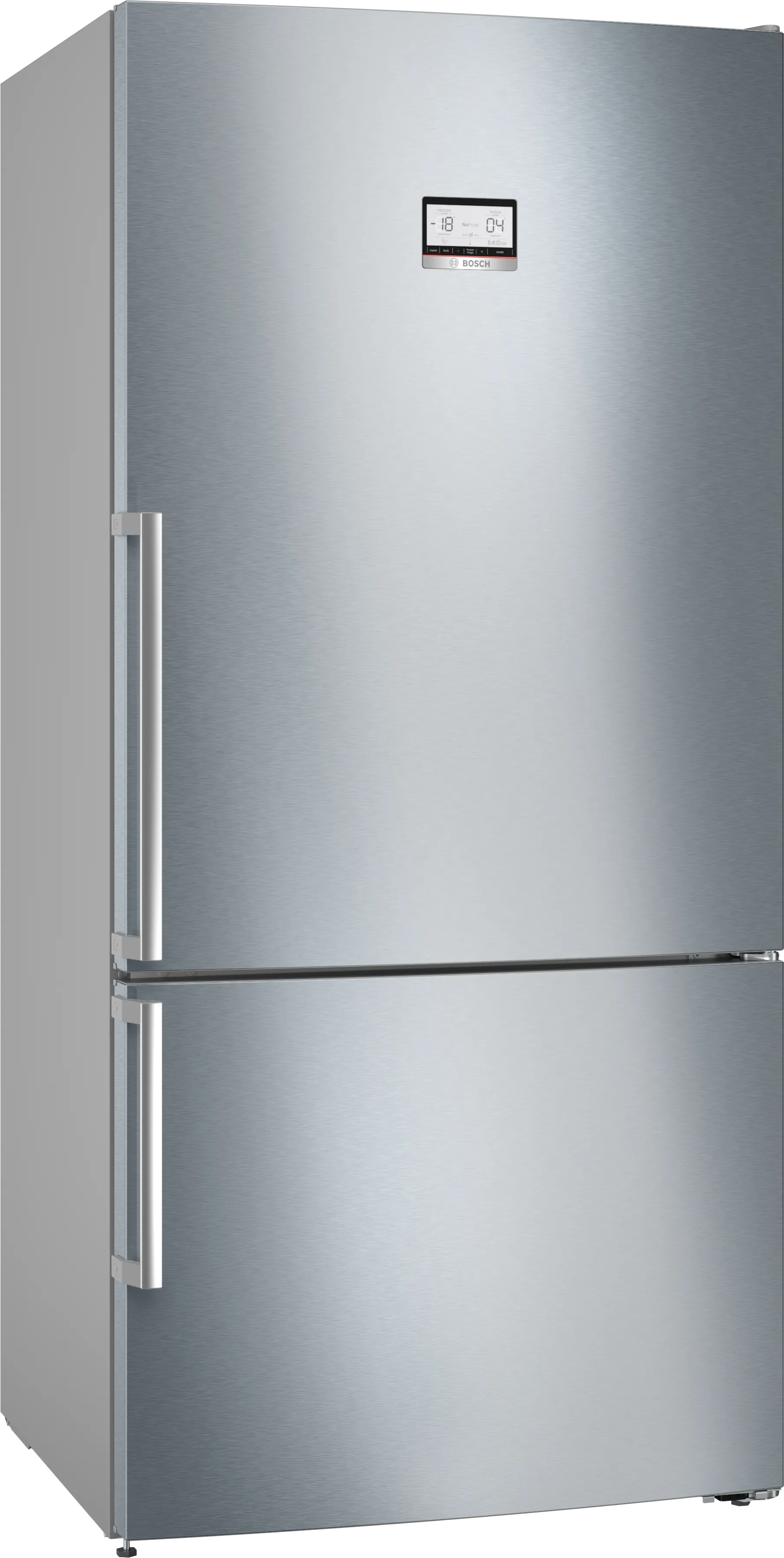 Серия 6 Отдельностоящий холодильник с нижней морозильной камерой 186 x 86 cm Нержавеющая сталь (с защитой от отпечатков пальцев) 