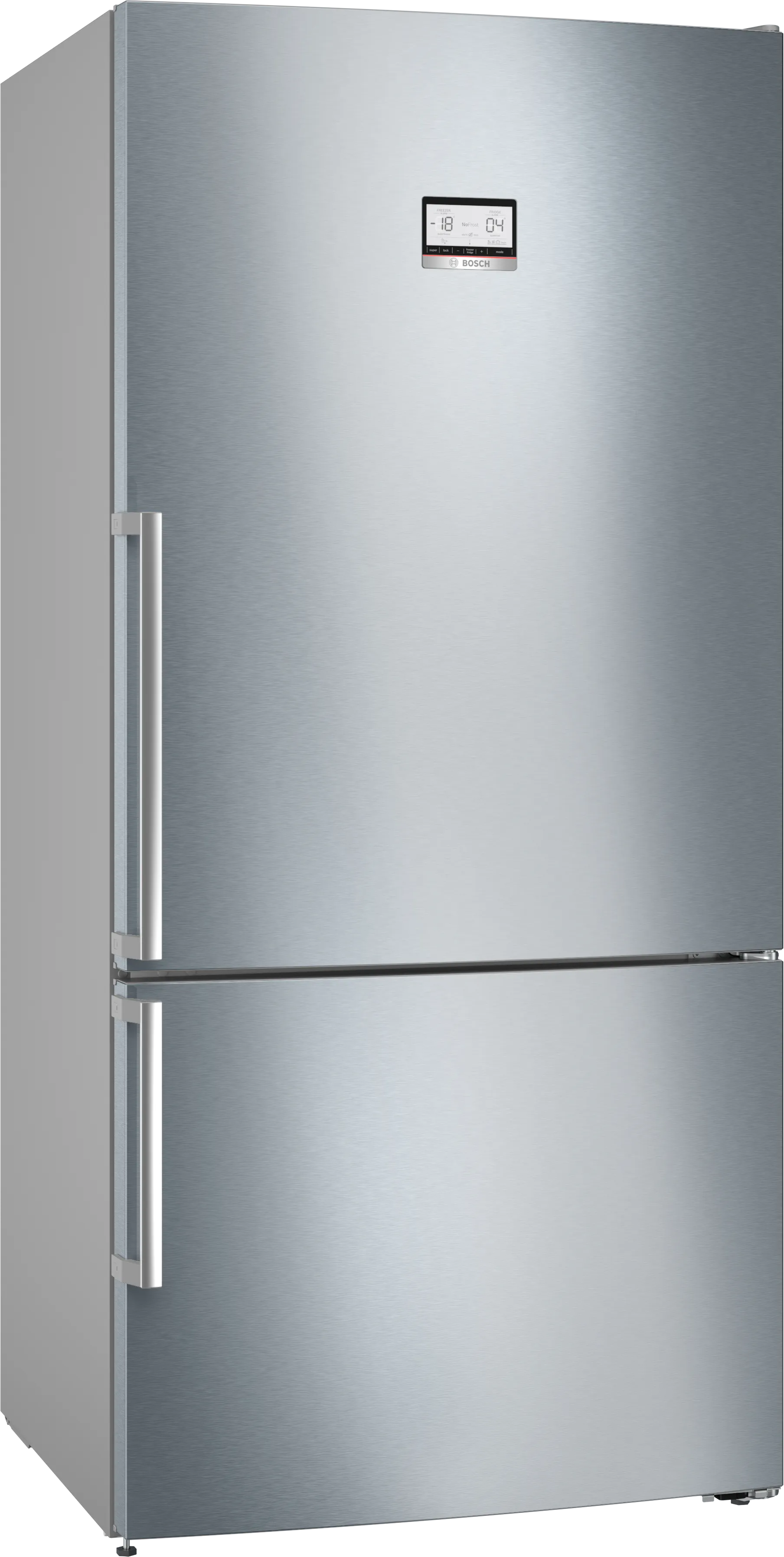 Series 6 free-standing fridge-freezer with freezer at bottom 186 x 86 cm Brushed steel (with anti-fingerprint) 