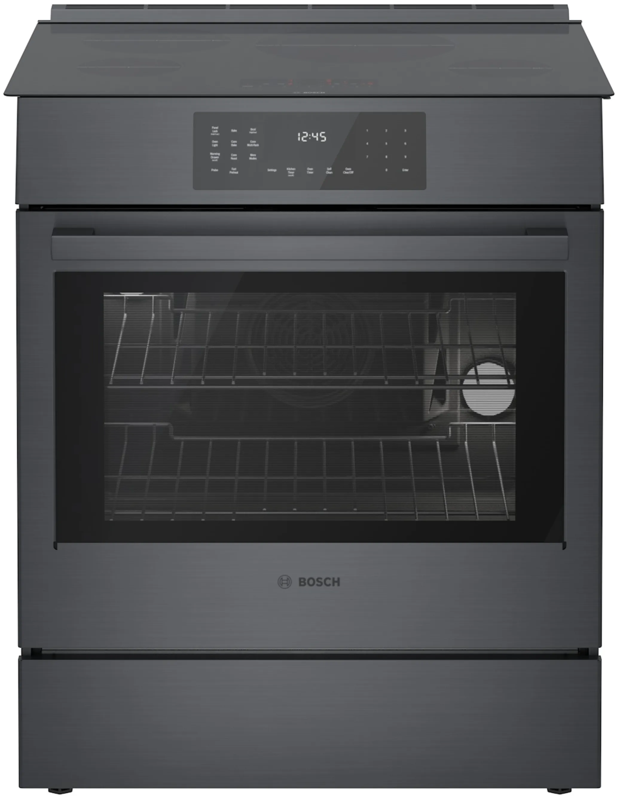 800 Series Induction Slide-in Range 30'' Black Stainless Steel 