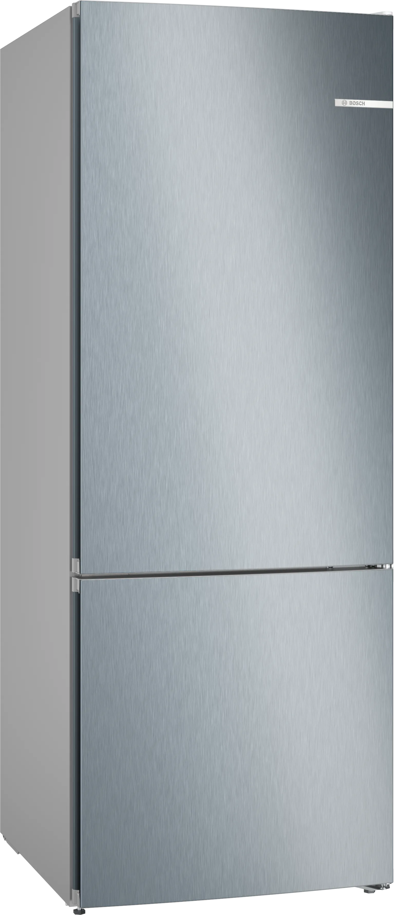 Series 4 free-standing fridge-freezer with freezer at bottom 186 x 70 cm Stainless steel look 