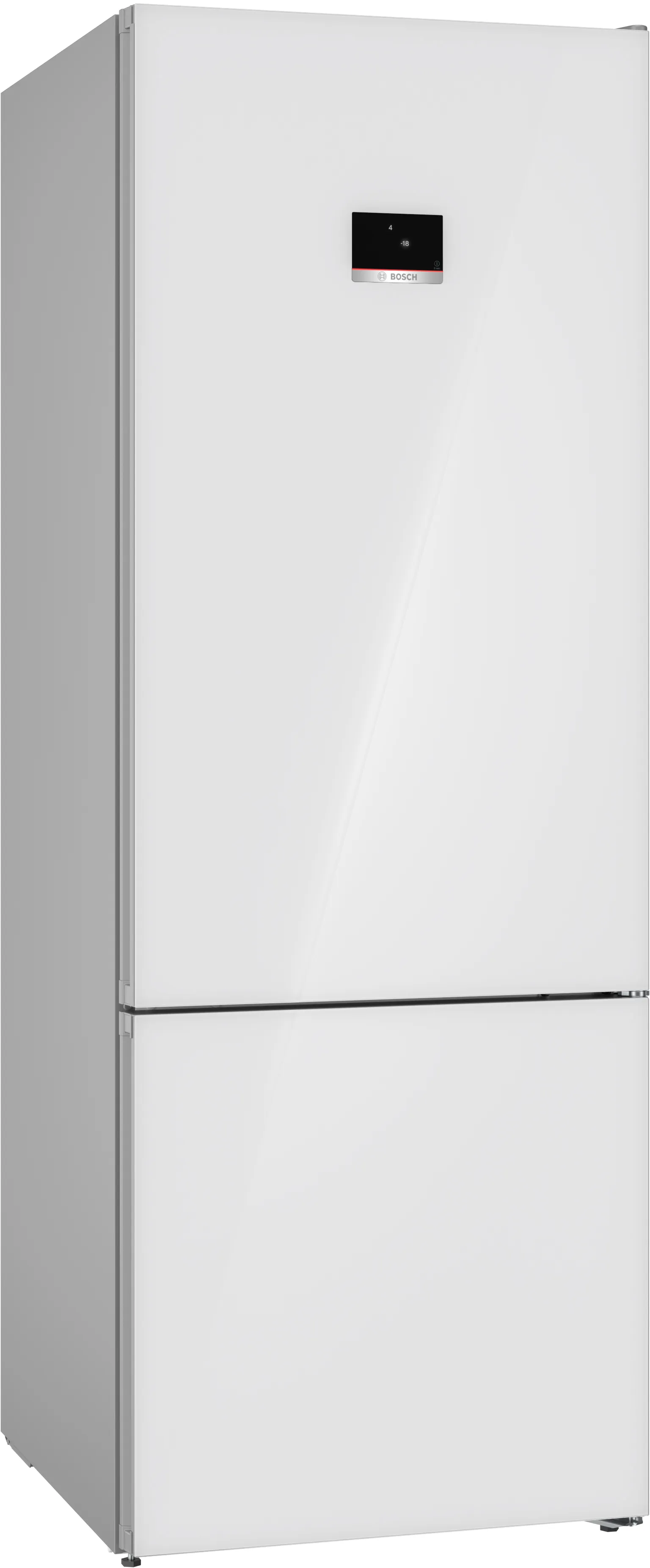 Series 6 free-standing fridge-freezer with freezer at bottom, glass door 193 x 70 cm White 