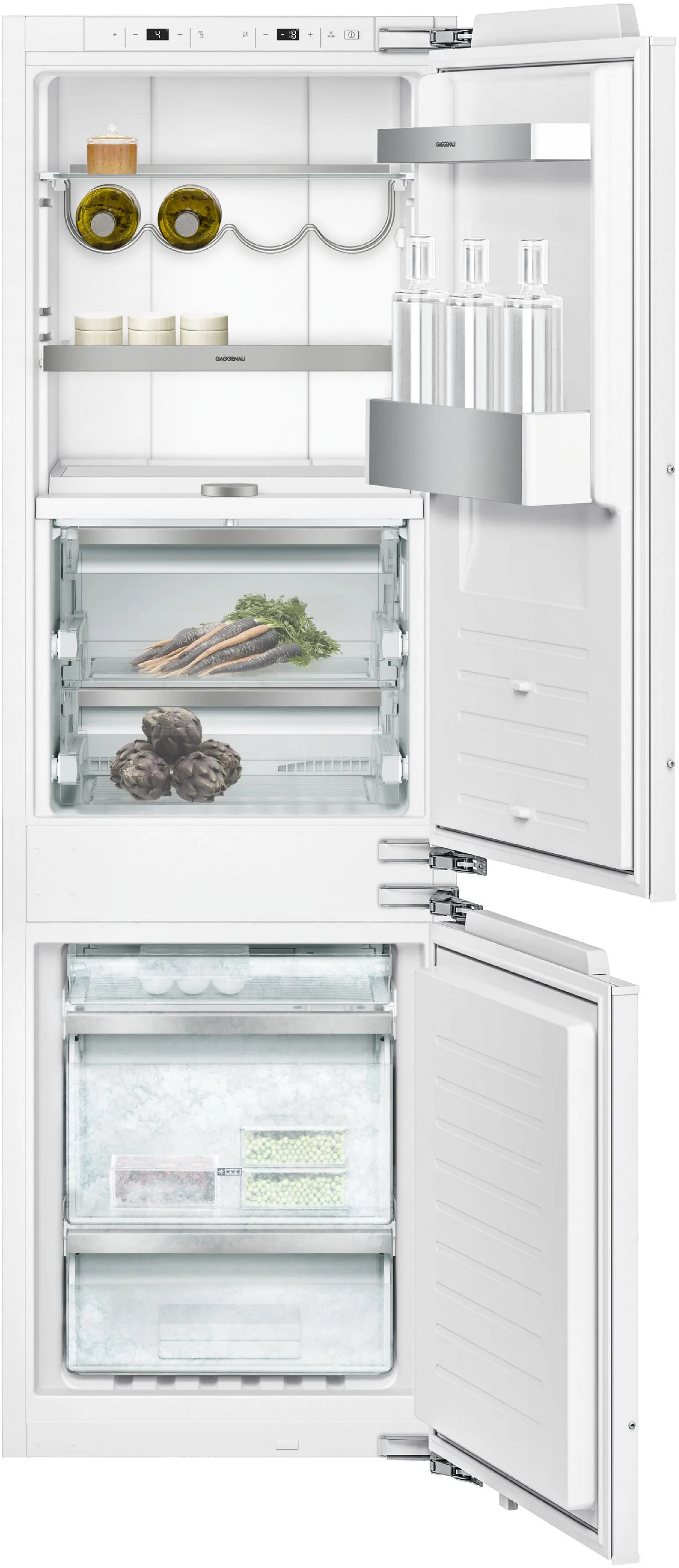200 series Combinação de frigorífico e congelador 177.2 x 55.8 cm Porta com dobradiça fixa e fecho suave 