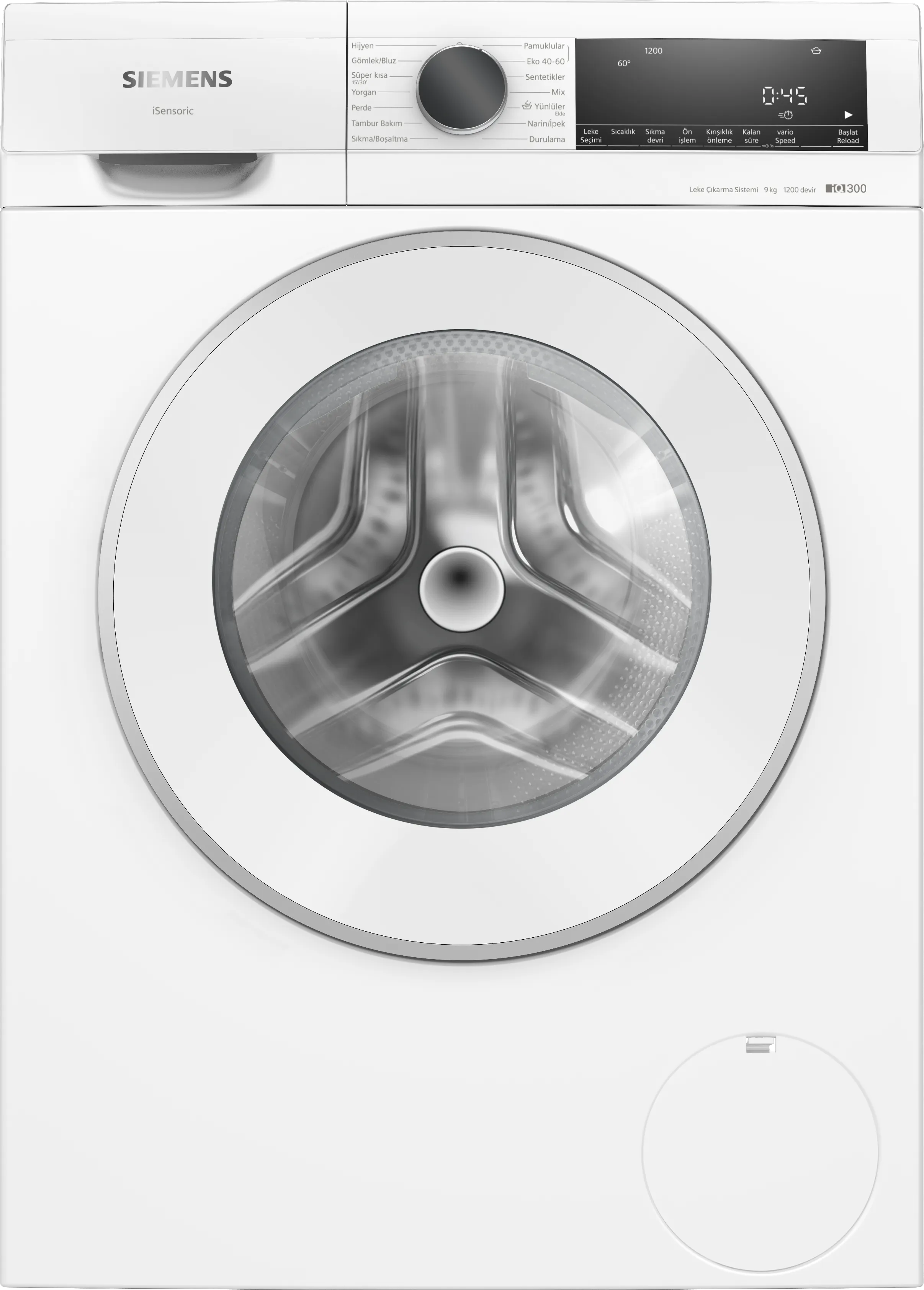 iQ300 Çamaşır Makinesi 9 kg 1200 dev./dak., Beyaz