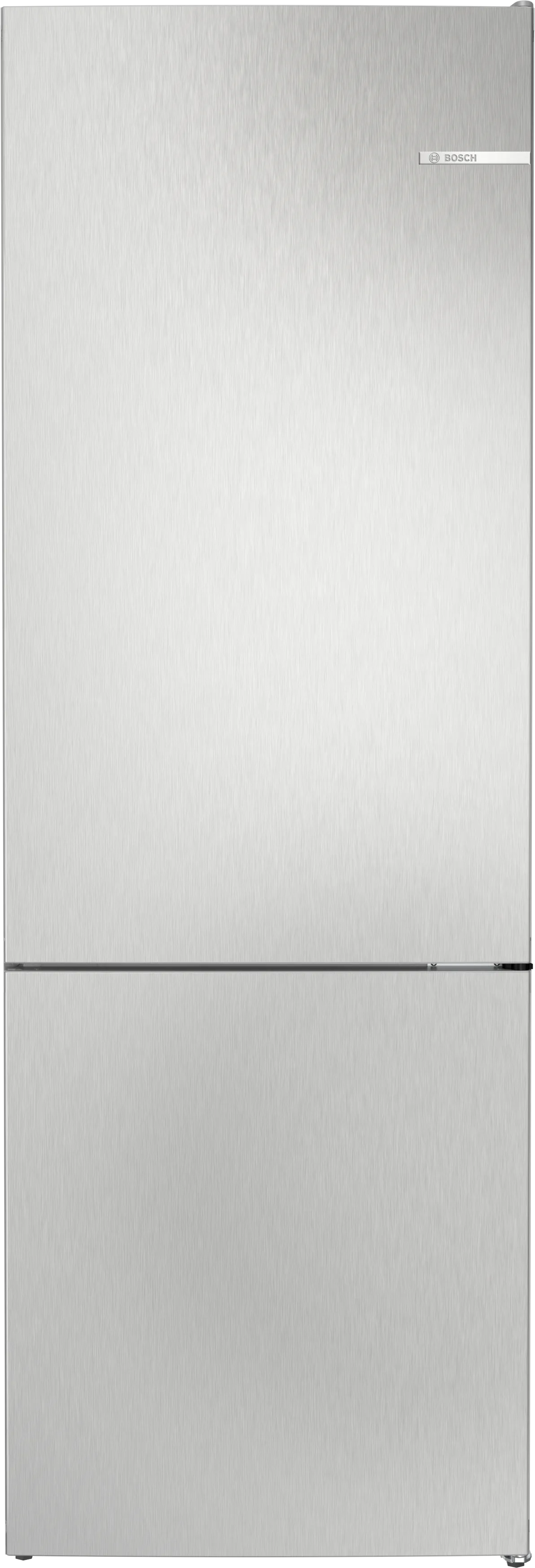 Series 4 free-standing fridge-freezer with freezer at bottom 203 x 70 cm Stainless steel look 