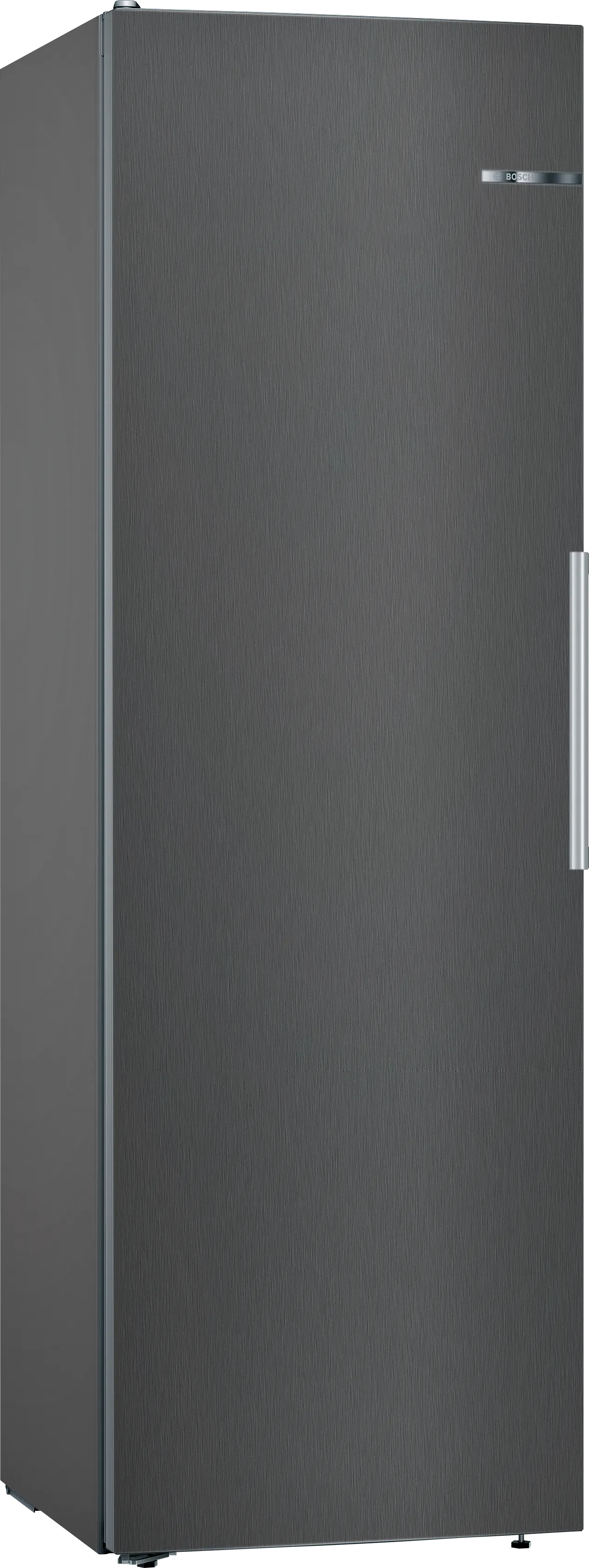 Serie 4 Freistehender Kühlschrank 186 x 60 cm Edelstahl schwarz 