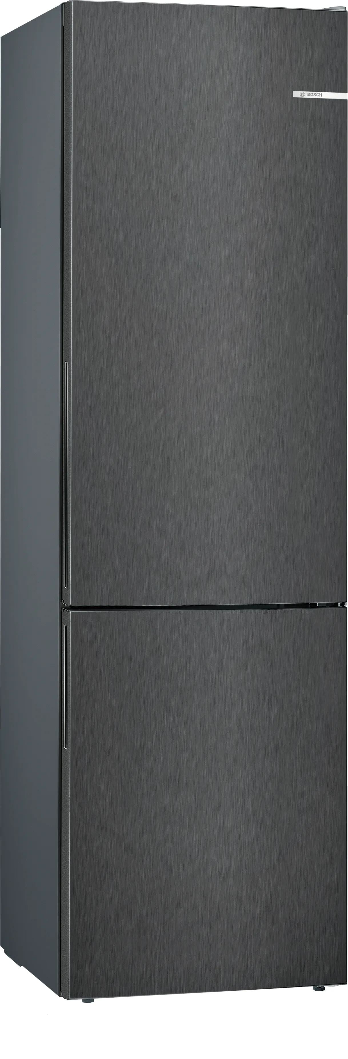 Serie 6 Volně stojící chladnička s mrazákem dole 201 x 60 cm Černý nerez 