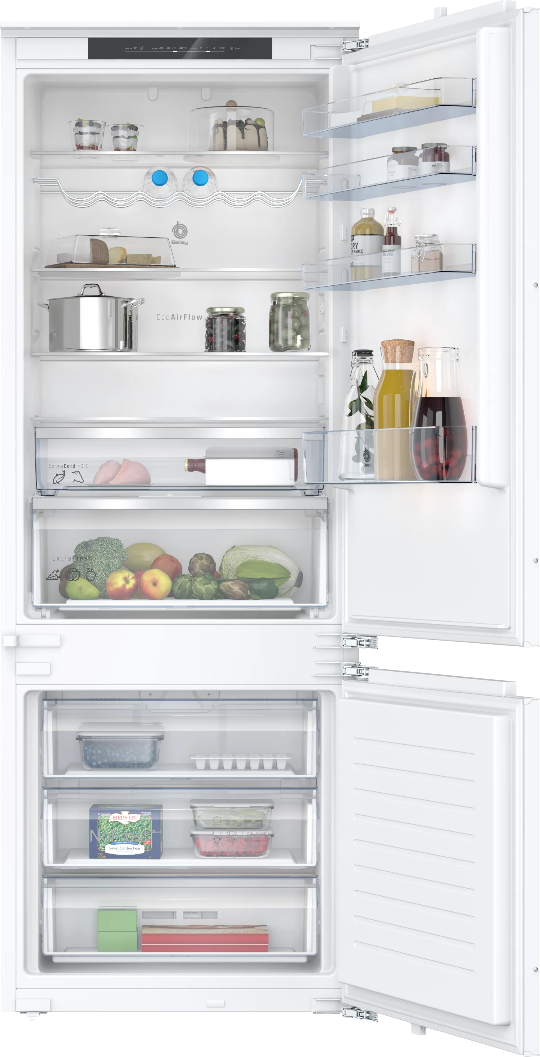 Frigorífico combi integrable 193.5 x 70.8 cm Sistema de integración de puerta fija
