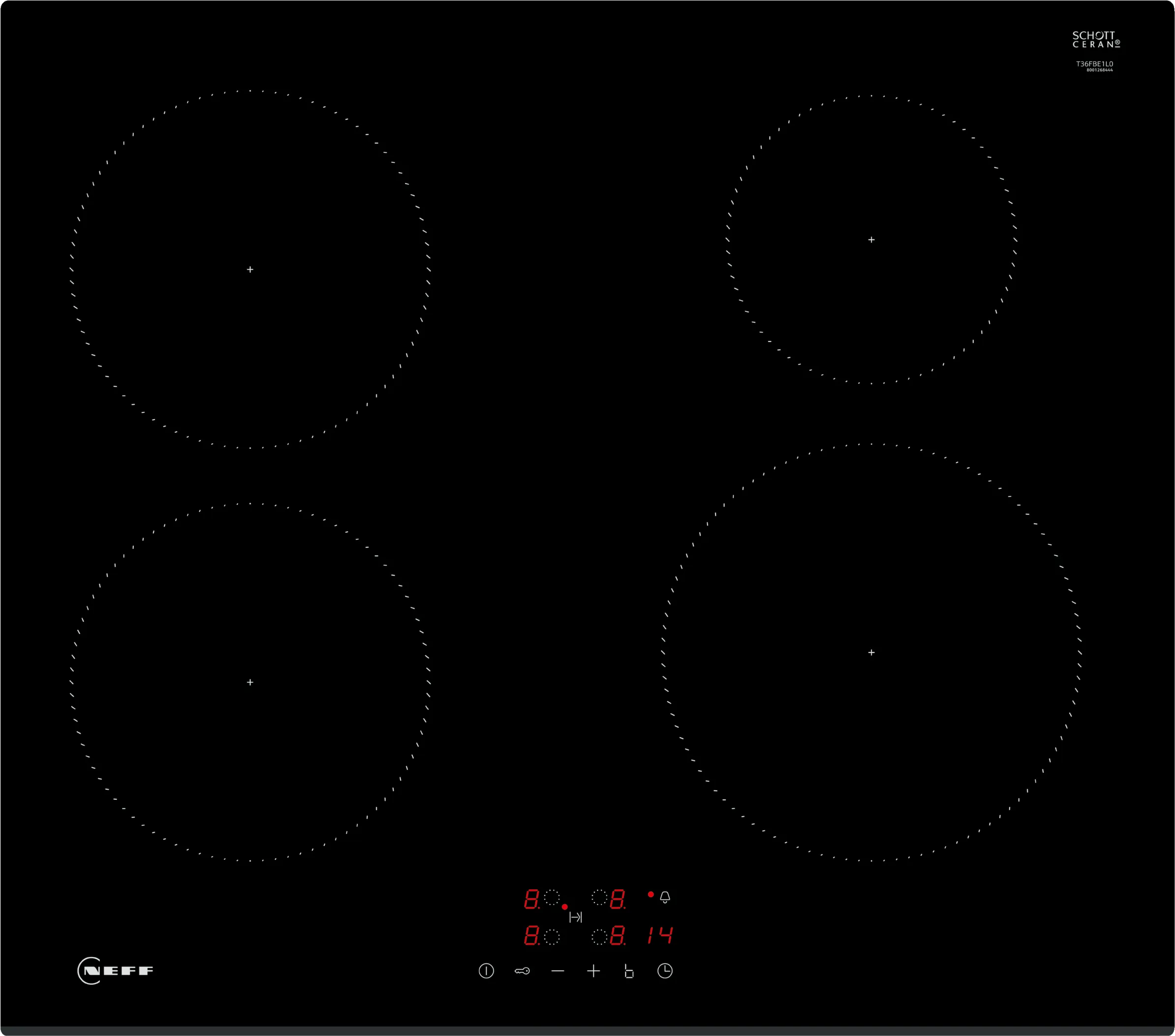 N 30 Induction hob 60 cm Black,  