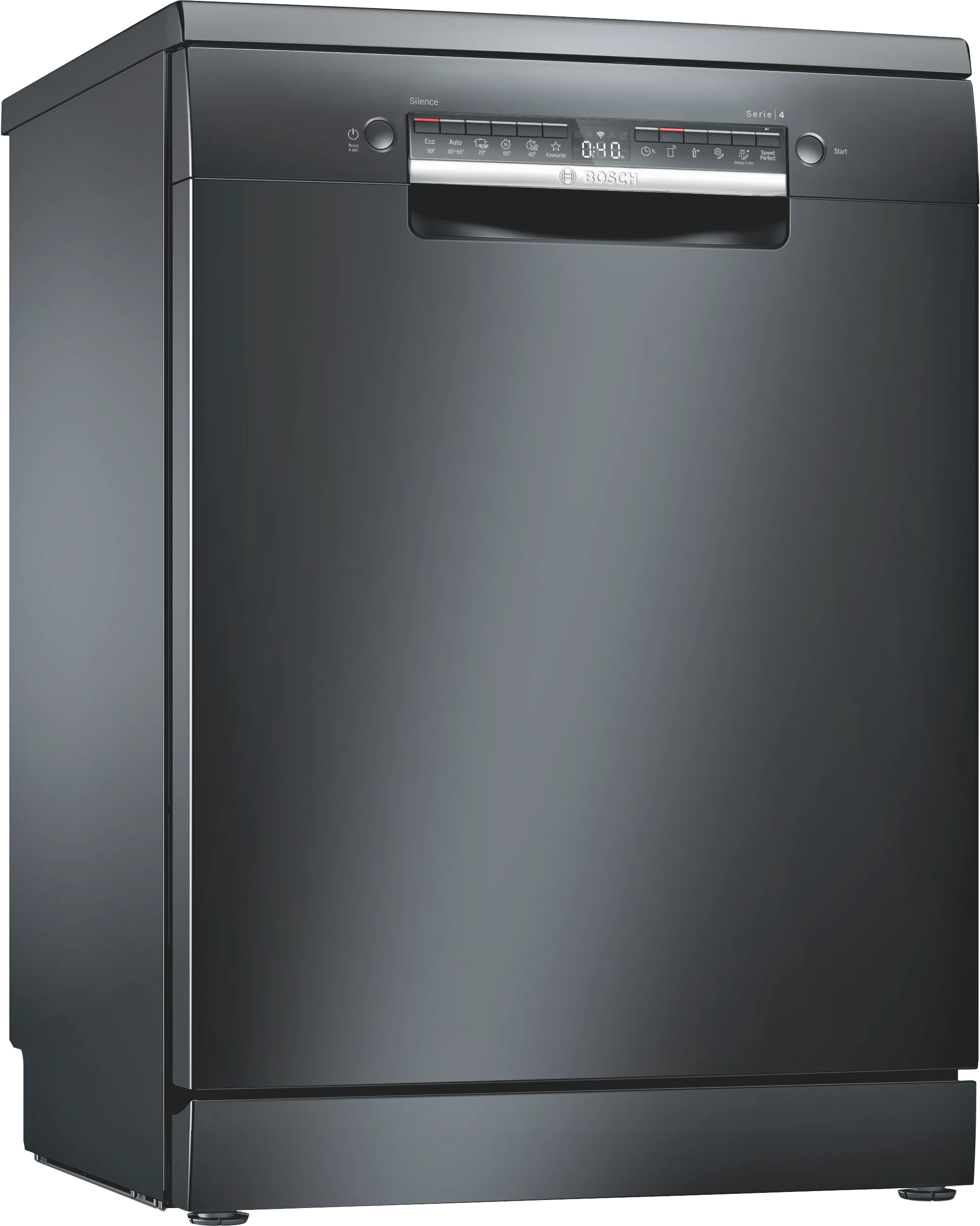 Series 4 free-standing dishwasher 60 cm Black inox 
