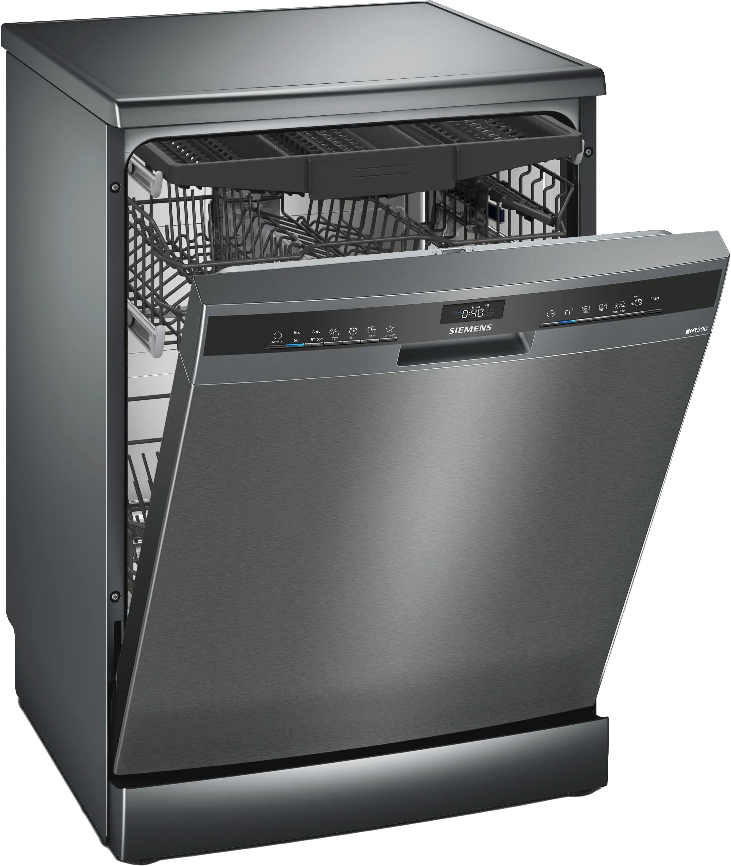 iQ300 free-standing dishwasher 60 cm Black inox 