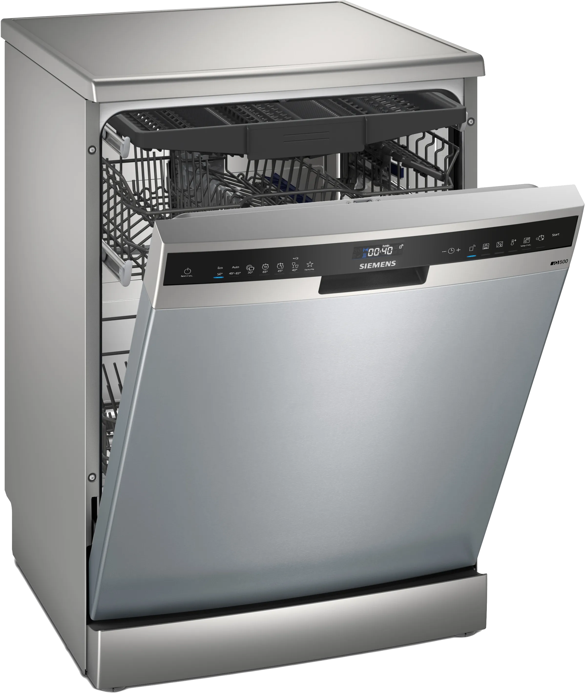 iQ500 free-standing dishwasher 60 cm silver inox 