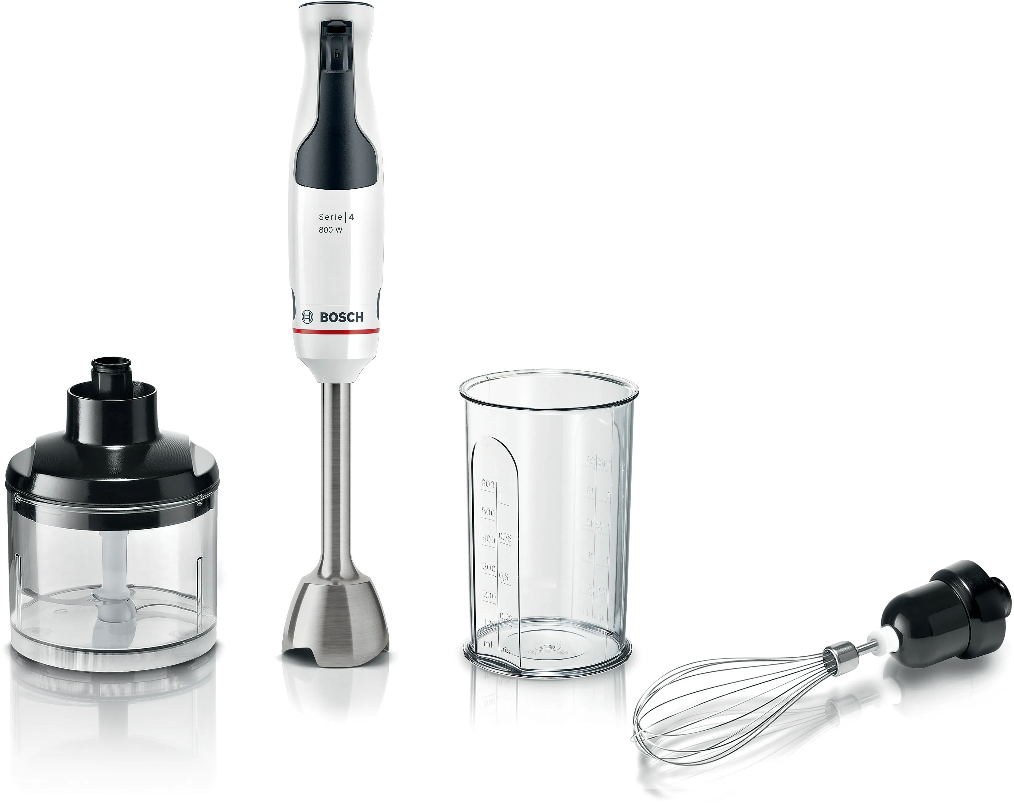 Series 4 Hand blender ErgoMaster 800 W White, Black grey 