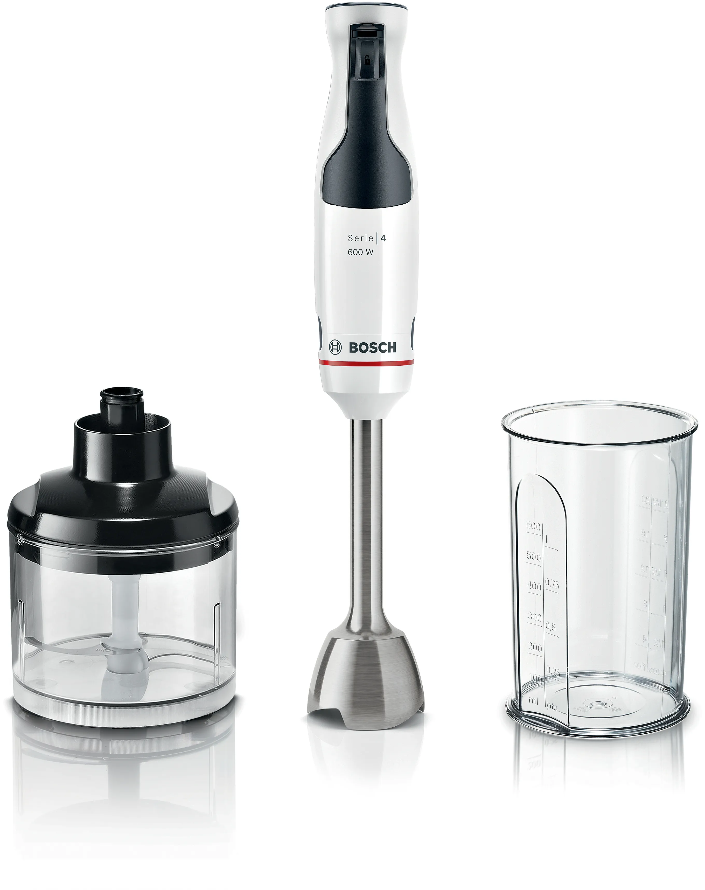 Series 4 Hand blender ErgoMaster 600 W White, Black grey 