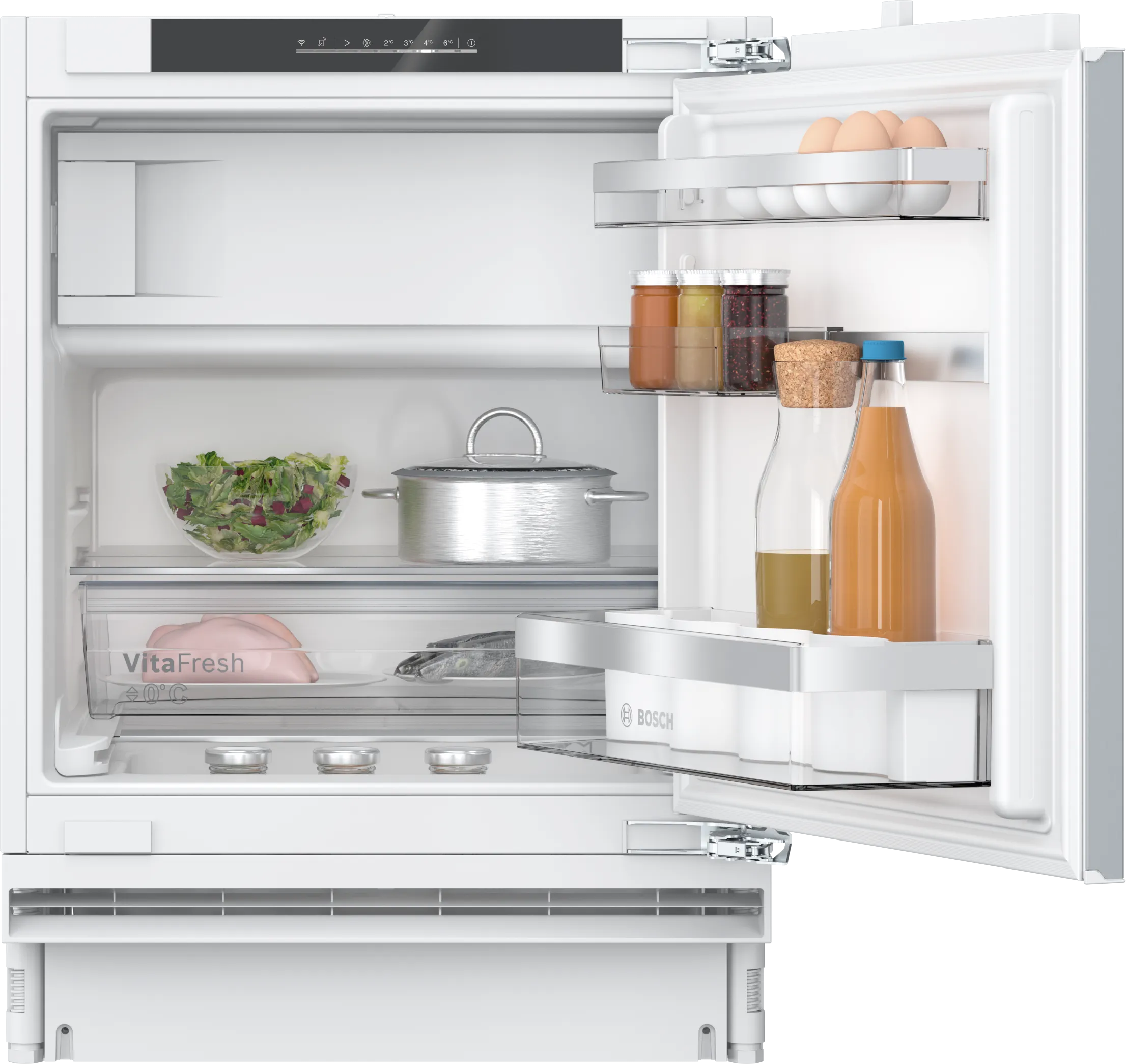 Series 6 built-under fridge with freezer section 82 x 60 cm soft close flat hinge 