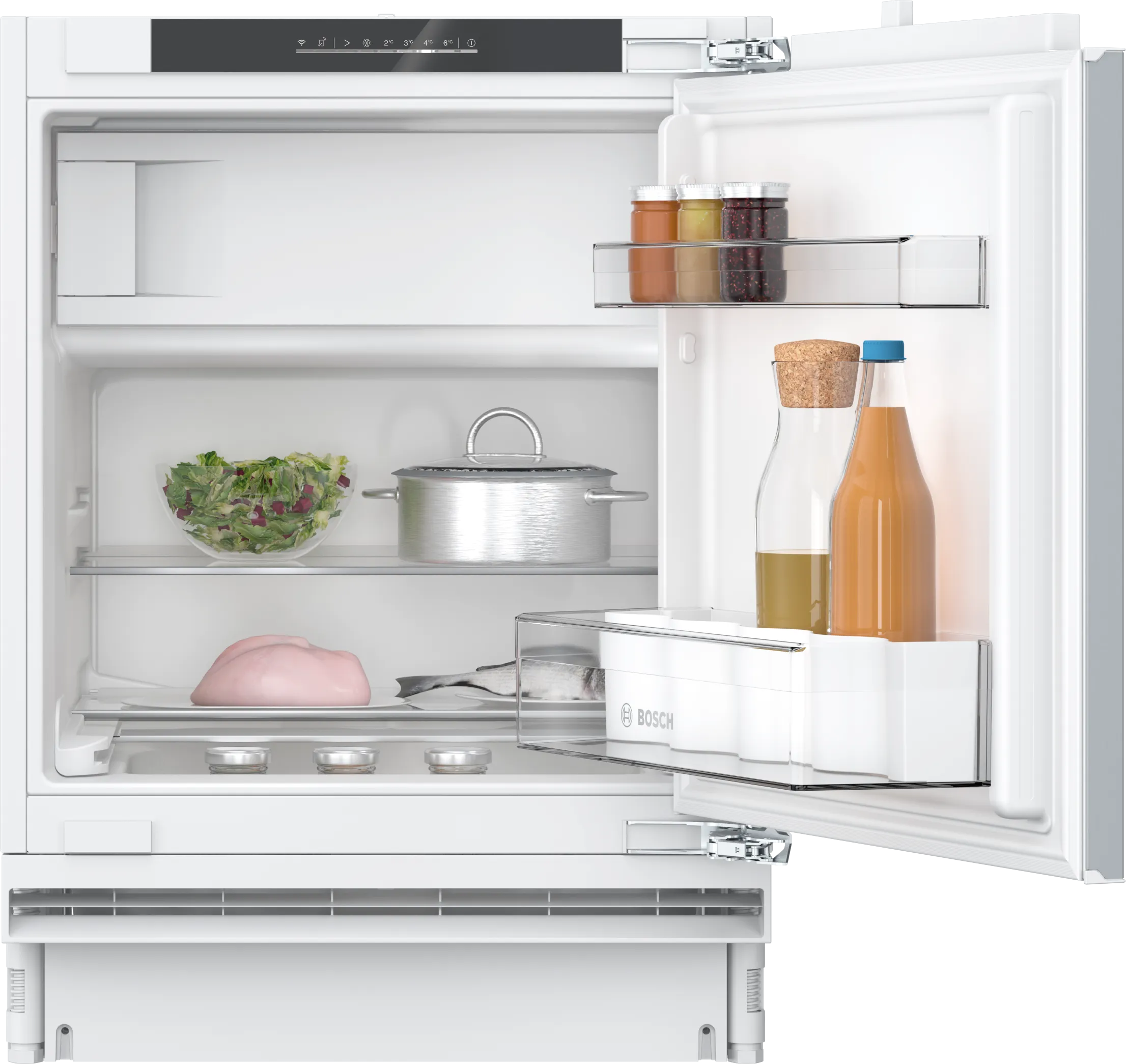 Series 4 built-under fridge with freezer section 82 x 60 cm flat hinge 