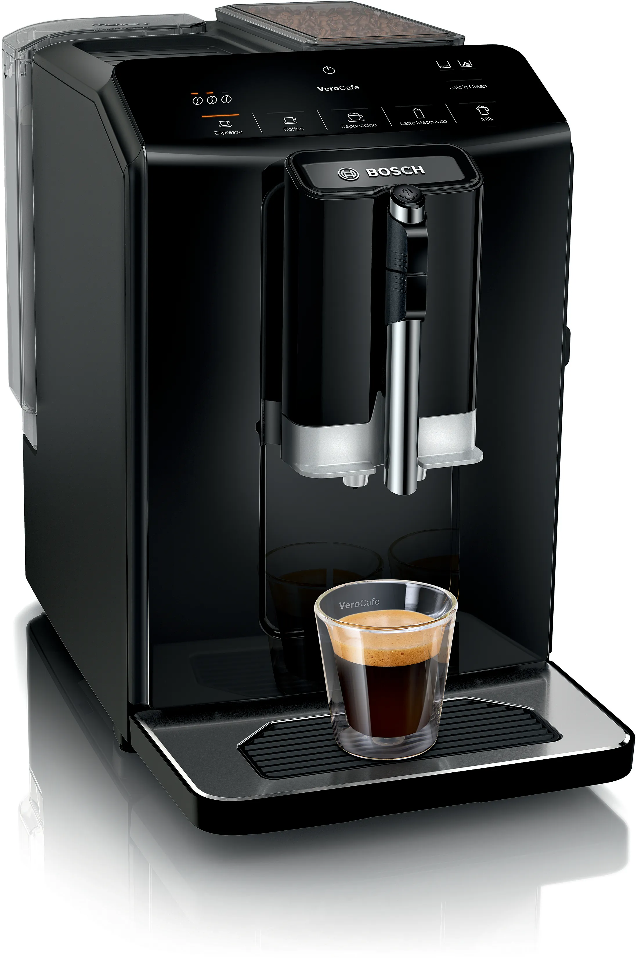 Fully Automatic Espresso Machine VeroCafe Black, Removable Water Tank 