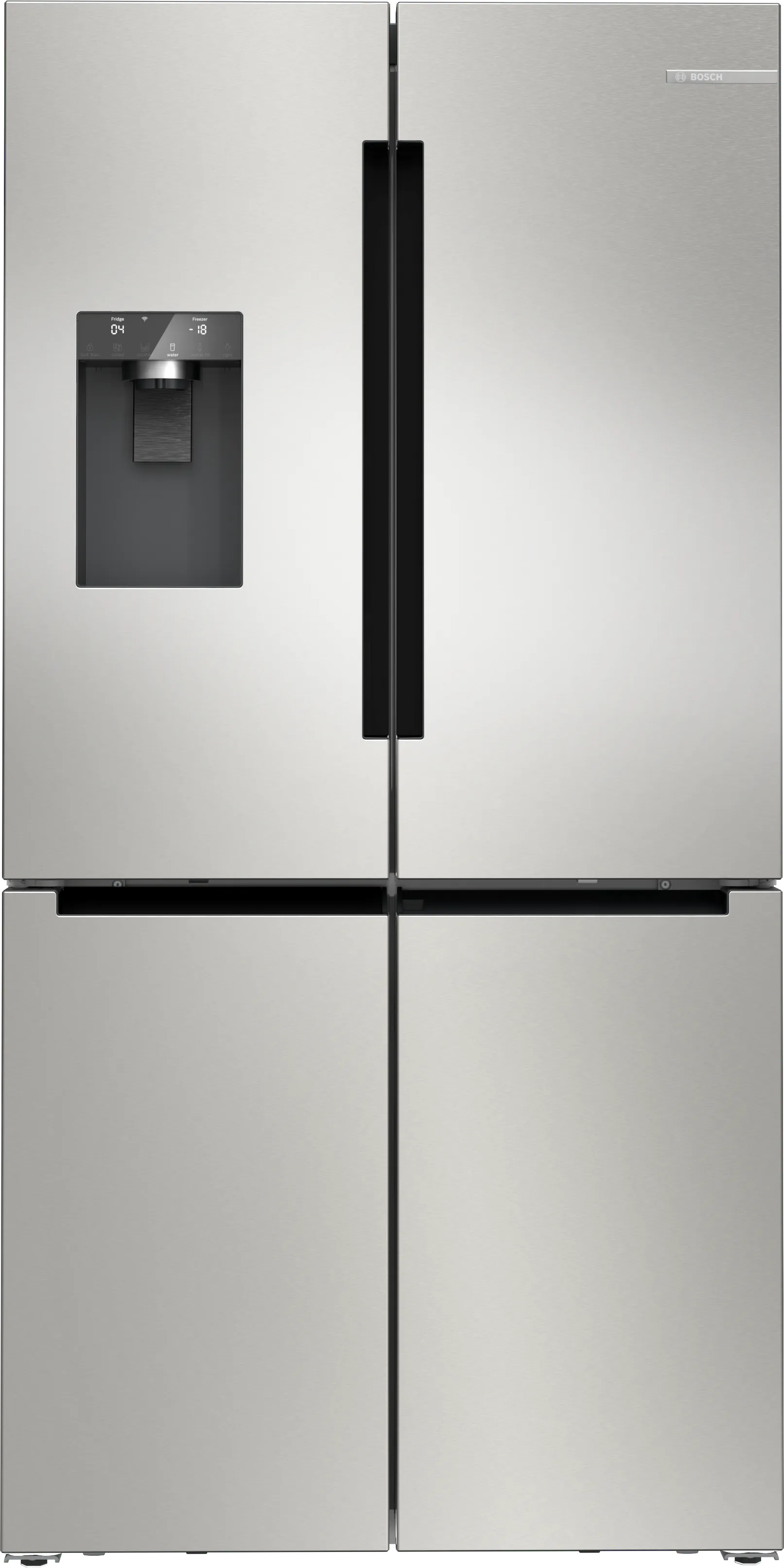 Serie 6 French Door chladnička s mrazničkou dole 183 x 90.5 cm matná ocel s úpravou proti otiskům prstů 